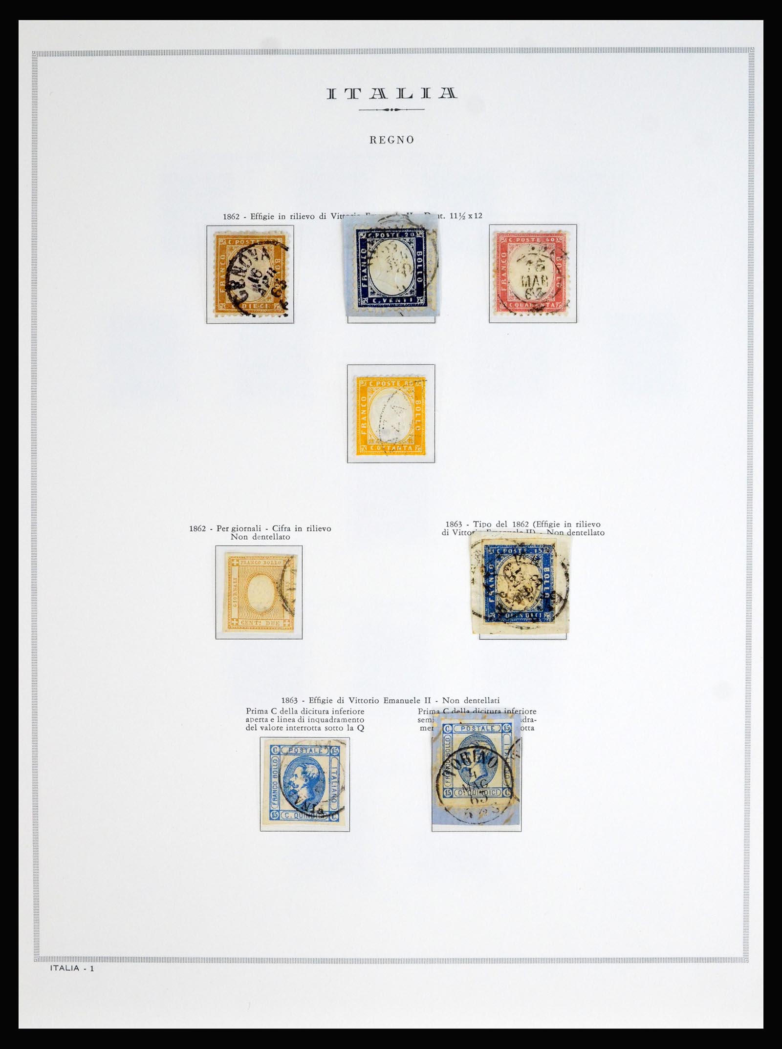 40130 0001 - Postzegelverzameling 40130 Italië compleet 1862-1944.