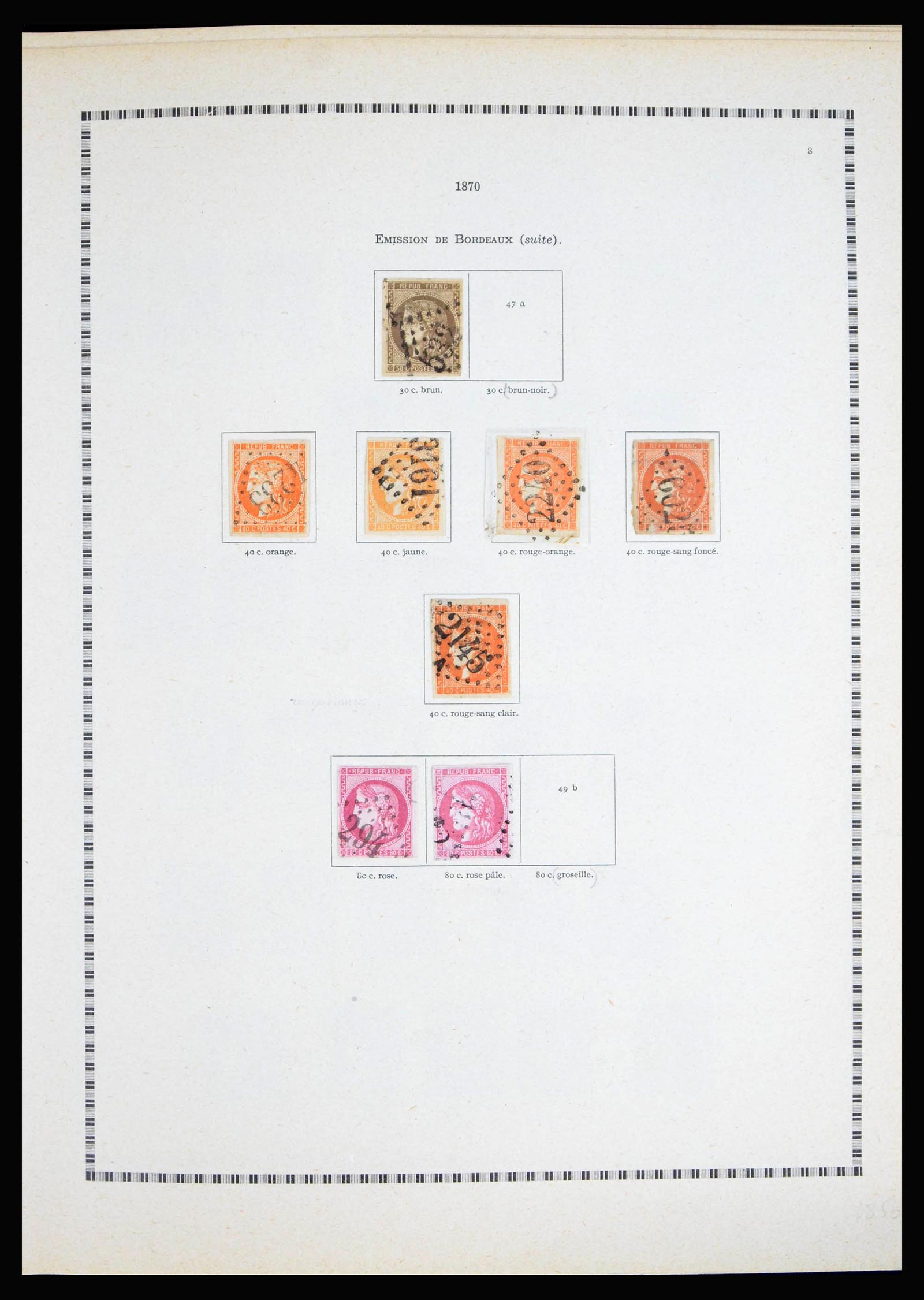40135 0008 - Postzegelverzameling 40135 Frankrijk 1849-1972.