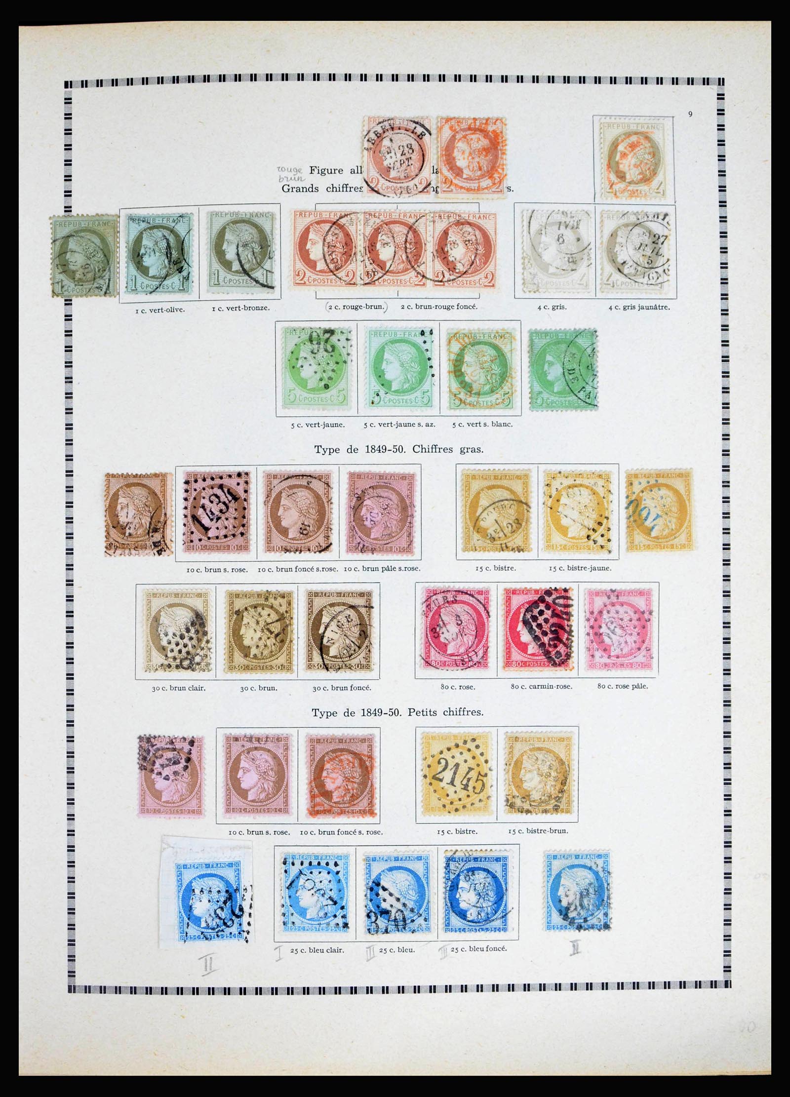 40135 0009 - Postzegelverzameling 40135 Frankrijk 1849-1972.