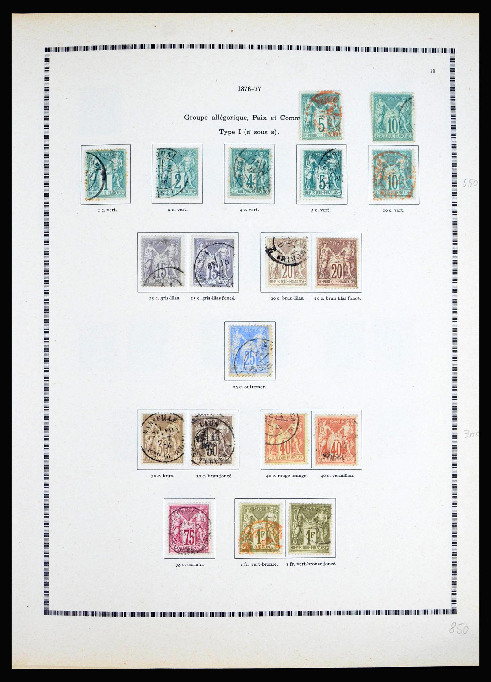 40135 0010 - Postzegelverzameling 40135 Frankrijk 1849-1972.