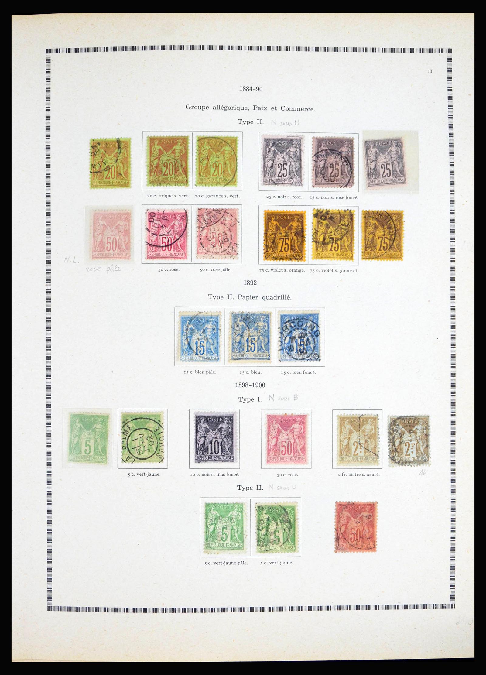 40135 0014 - Postzegelverzameling 40135 Frankrijk 1849-1972.