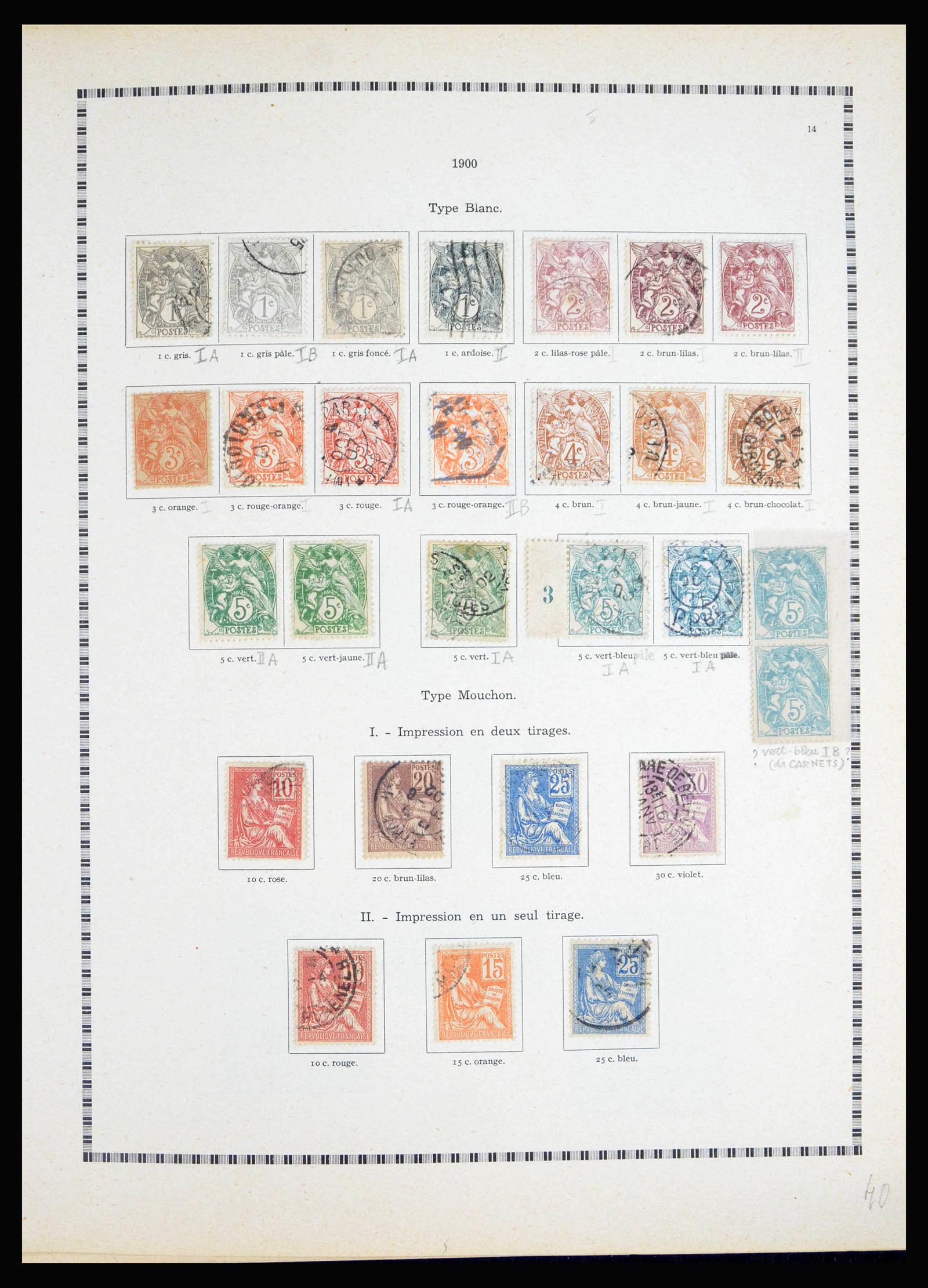 40135 0016 - Postzegelverzameling 40135 Frankrijk 1849-1972.