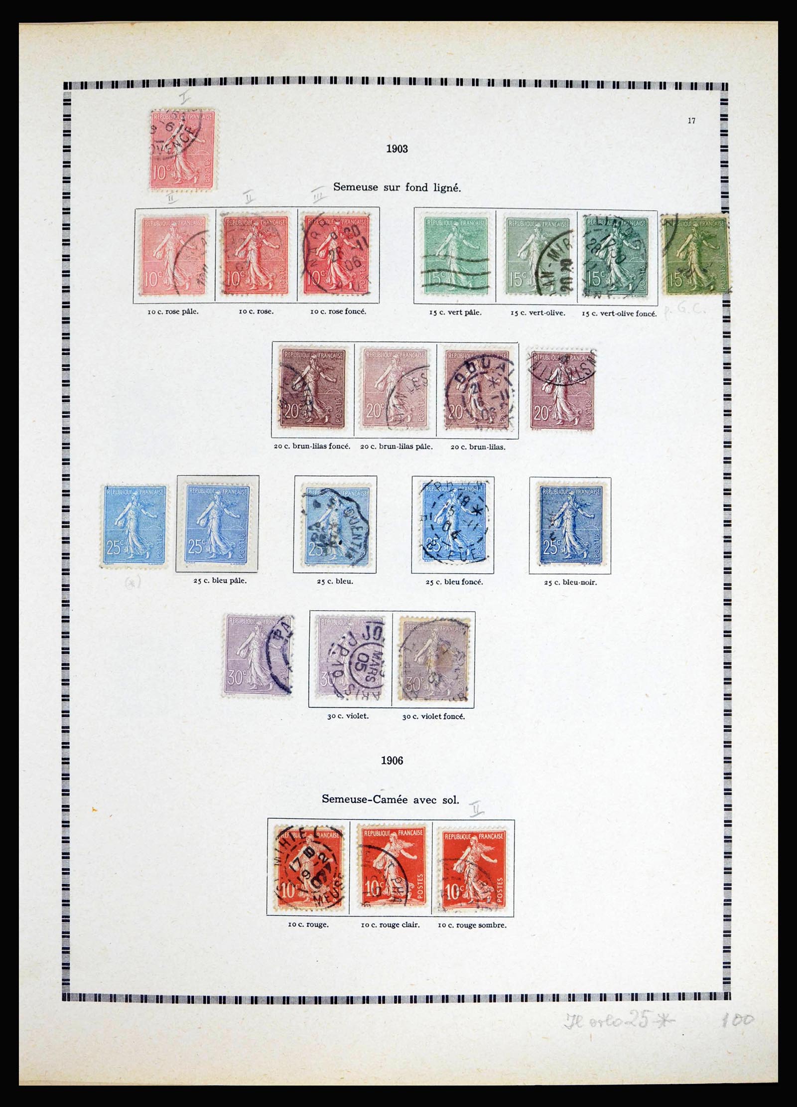 40135 0019 - Postzegelverzameling 40135 Frankrijk 1849-1972.
