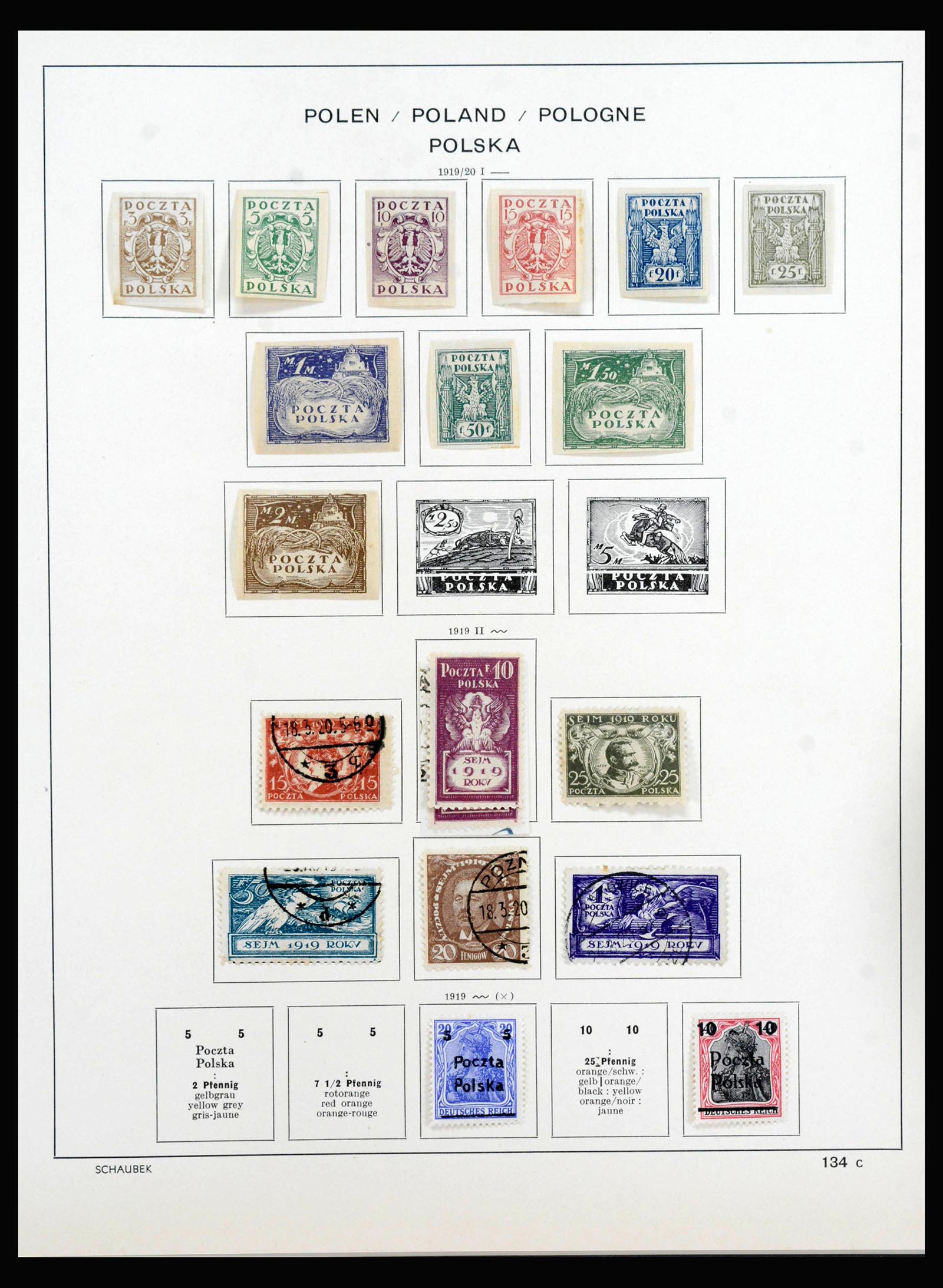 40141 0009 - Postzegelverzameling 40141 Tsjechoslowakije en Polen 1918-1945.