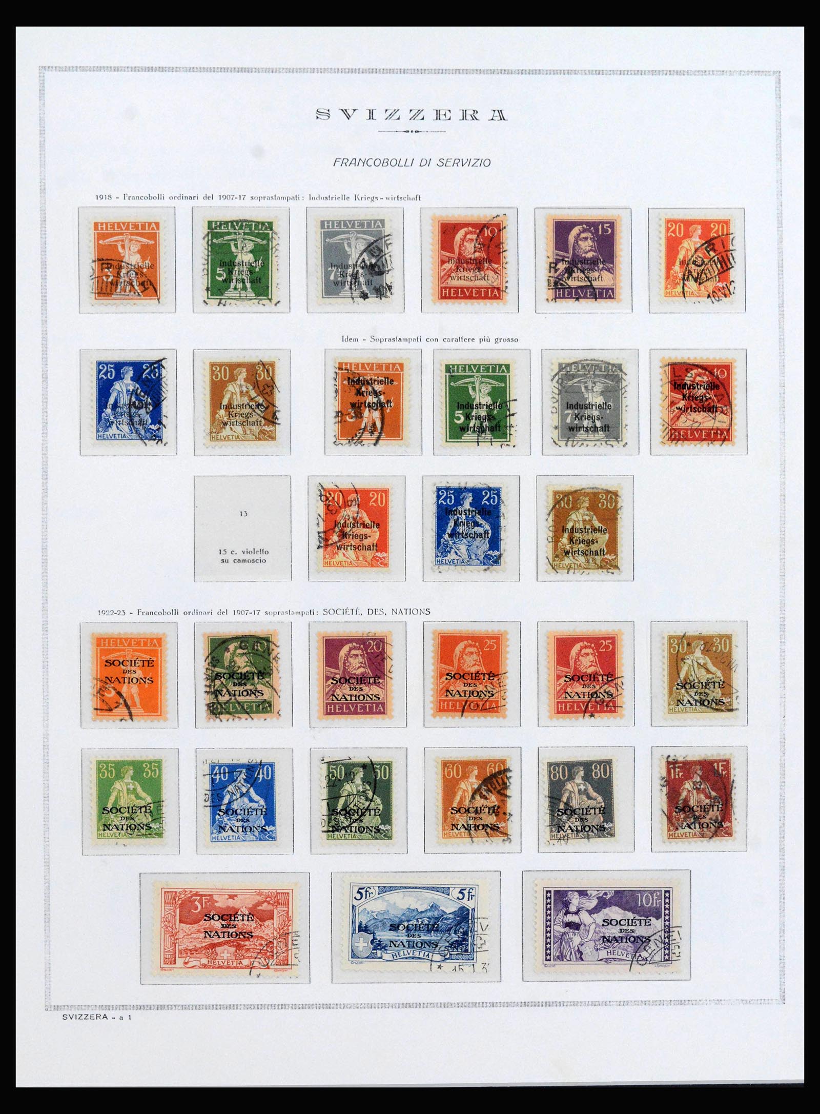 40147 0001 - Postzegelverzameling 40147 Zwitserland BOB 1878-1989.