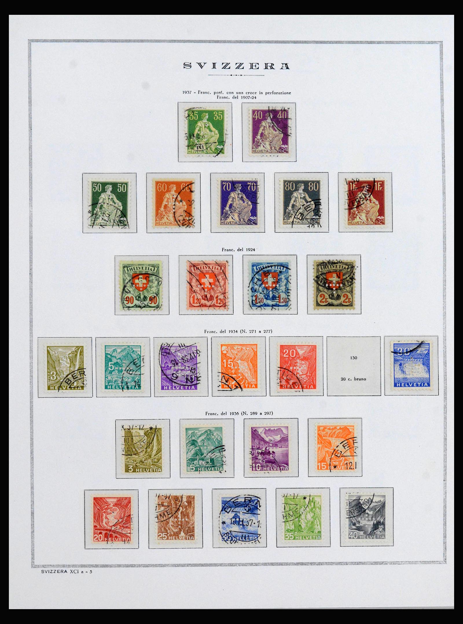 40147 0008 - Postzegelverzameling 40147 Zwitserland BOB 1878-1989.