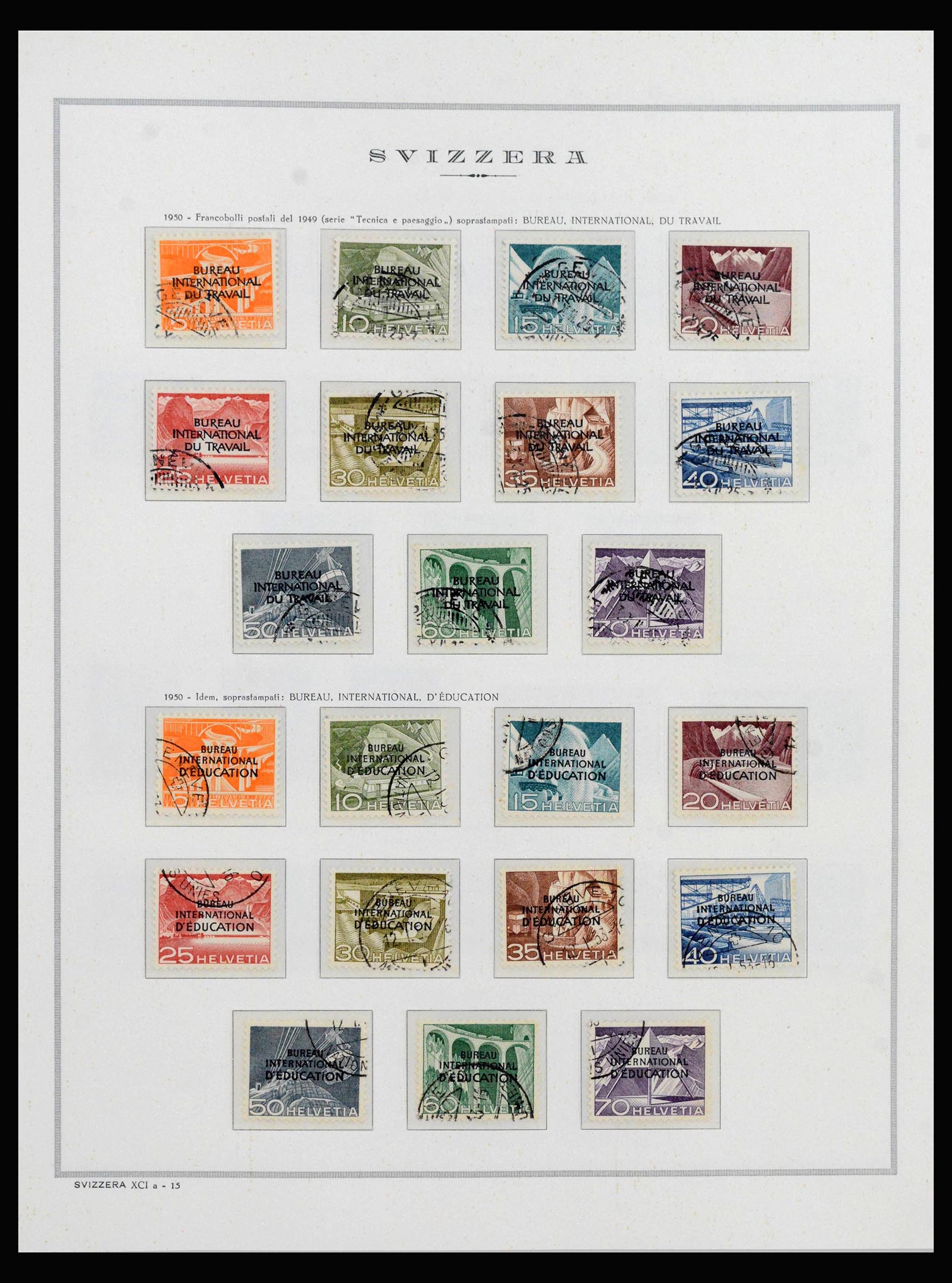 40147 0020 - Postzegelverzameling 40147 Zwitserland BOB 1878-1989.