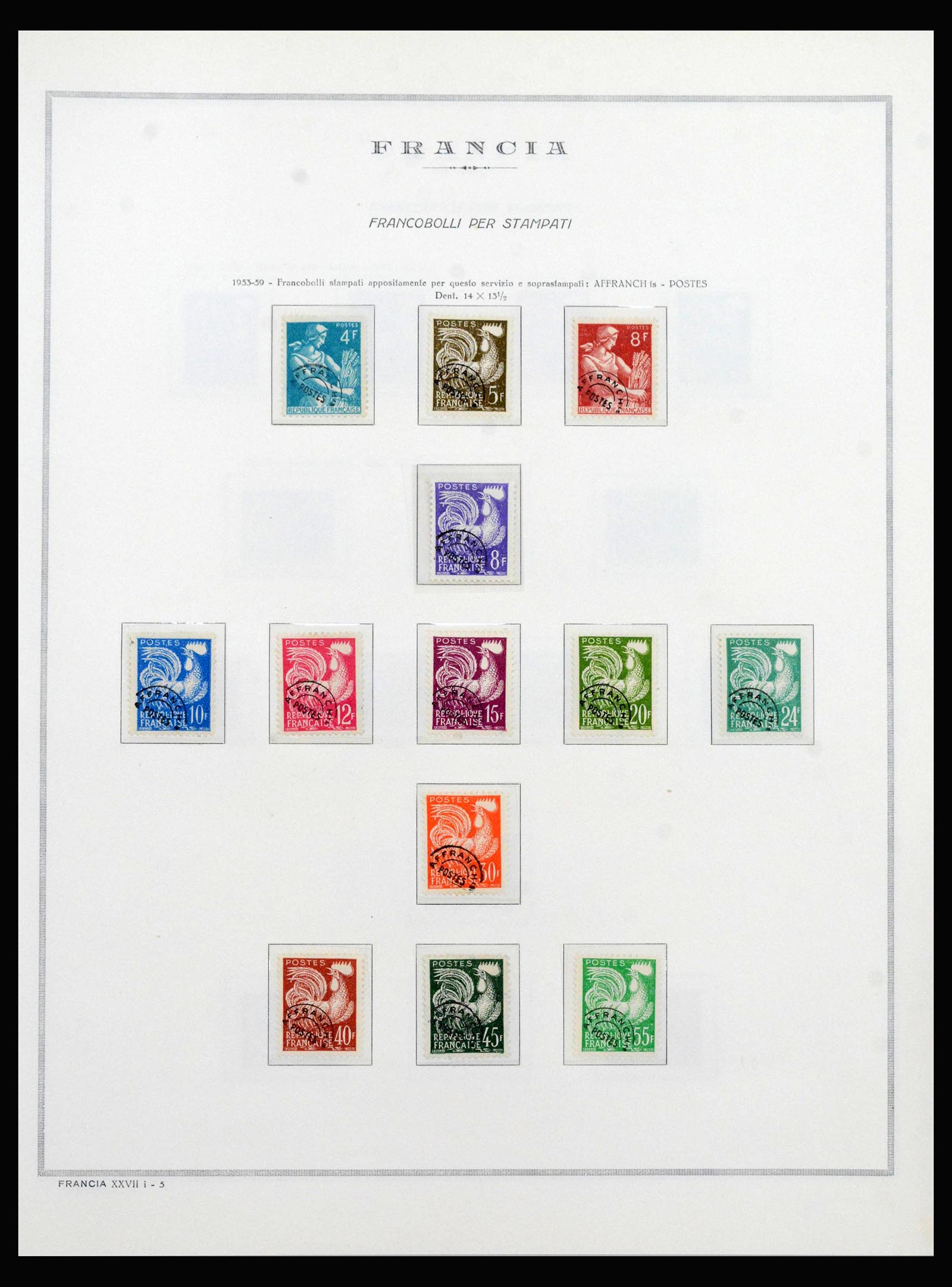 40153 0004 - Stamp collection 40153 France precancels 1920-1992.