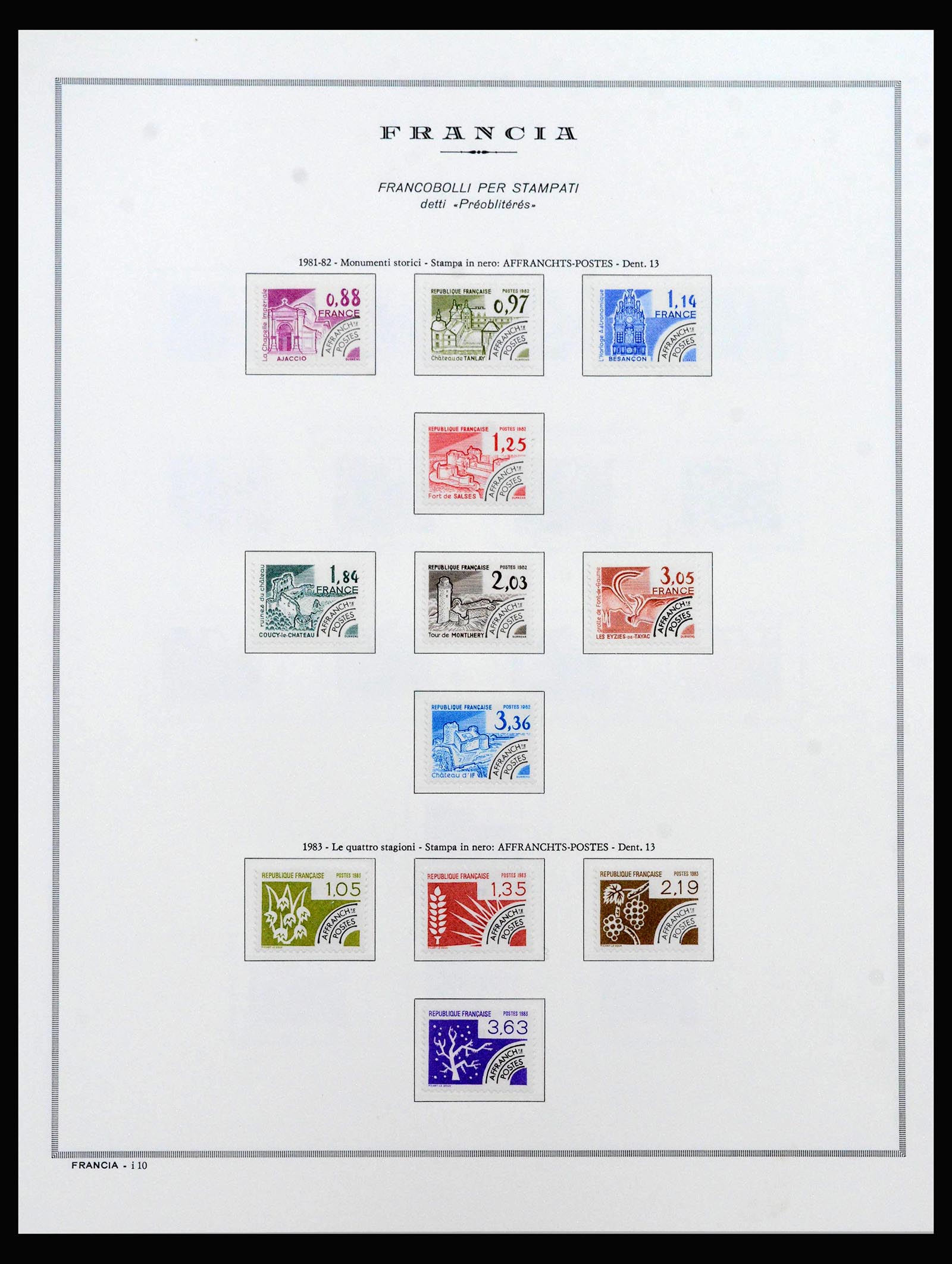 40153 0009 - Stamp collection 40153 France precancels 1920-1992.