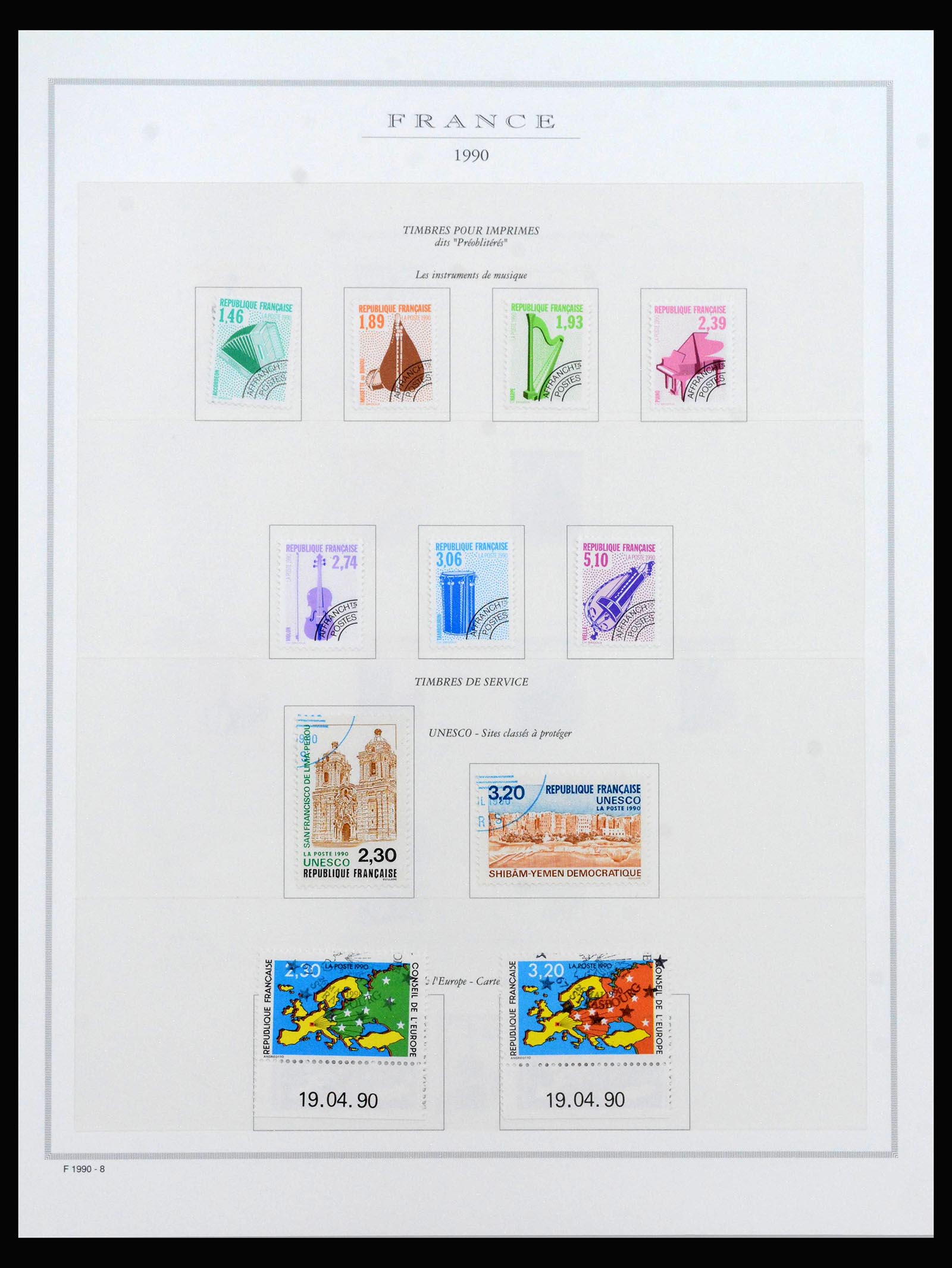 40153 0012 - Stamp collection 40153 France precancels 1920-1992.