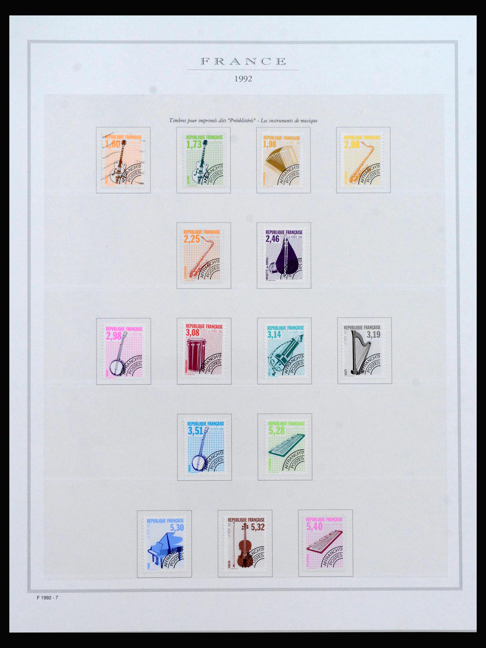 40153 0013 - Stamp collection 40153 France precancels 1920-1992.