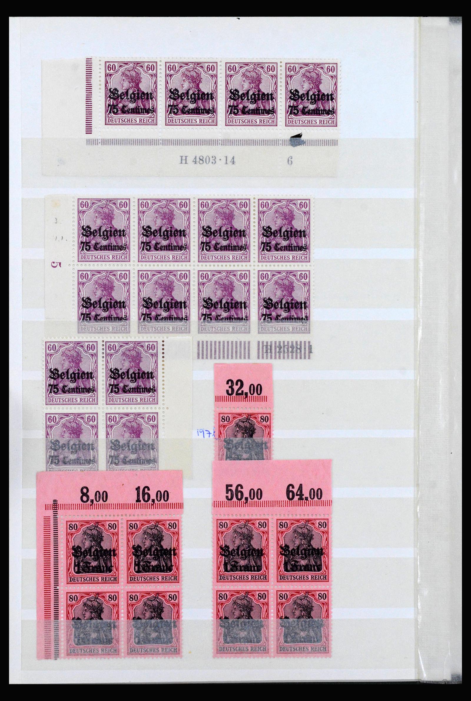 40162 0004 - Postzegelverzameling 40162 Duitse bezetting in België 1914-1916.