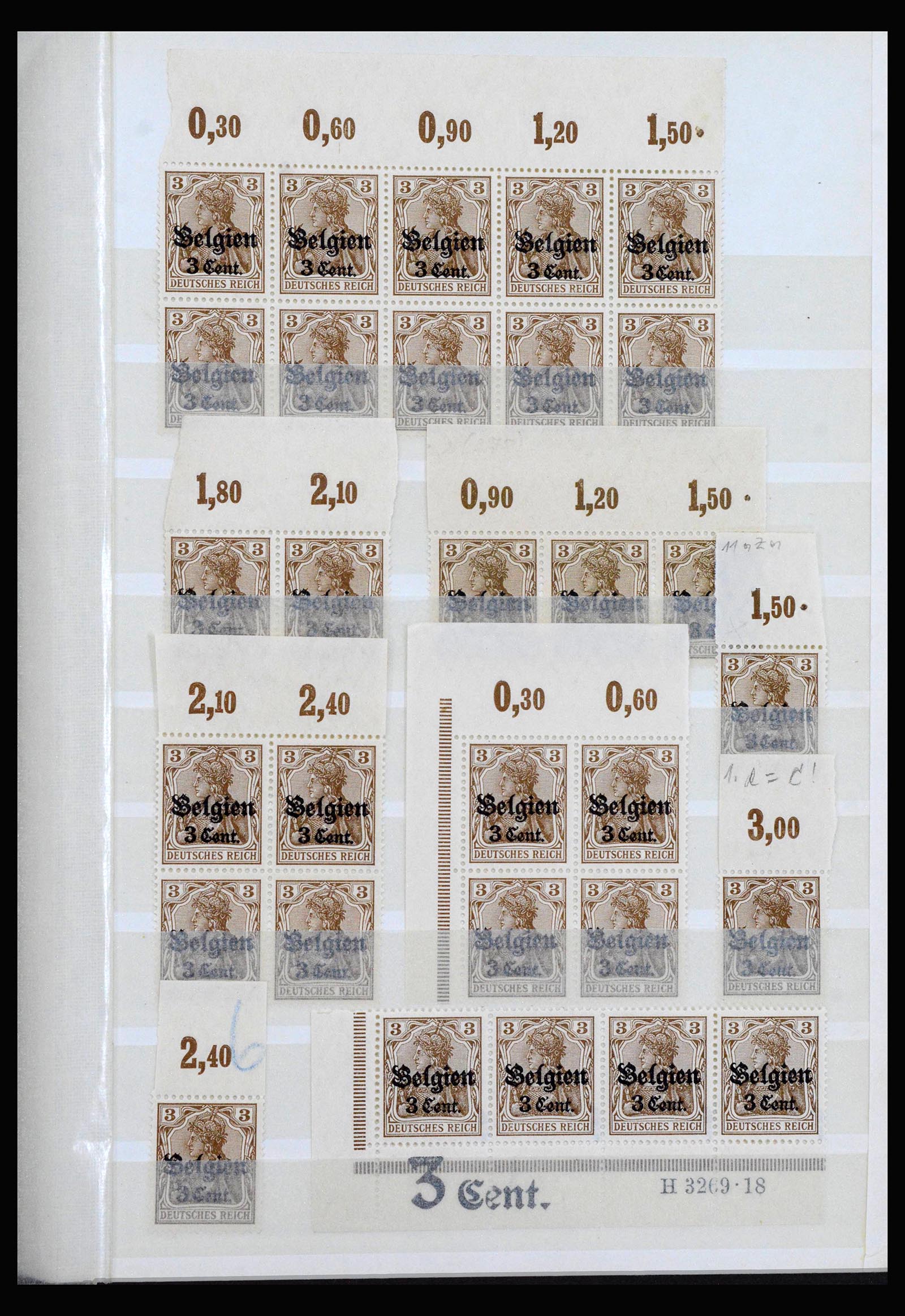 40162 0007 - Postzegelverzameling 40162 Duitse bezetting in België 1914-1916.