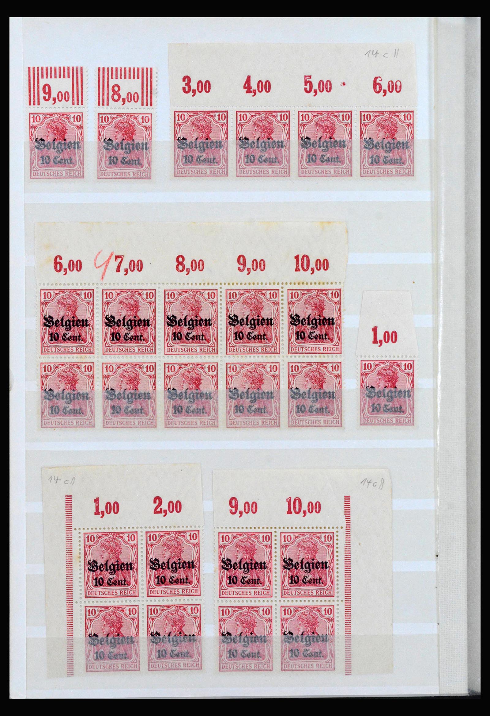 40162 0011 - Postzegelverzameling 40162 Duitse bezetting in België 1914-1916.