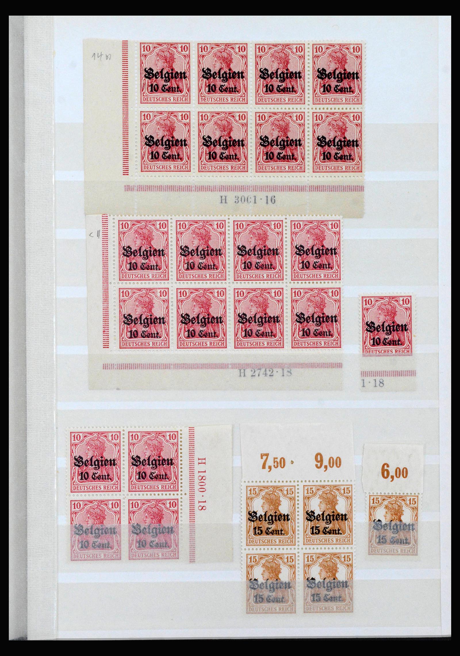 40162 0012 - Postzegelverzameling 40162 Duitse bezetting in België 1914-1916.