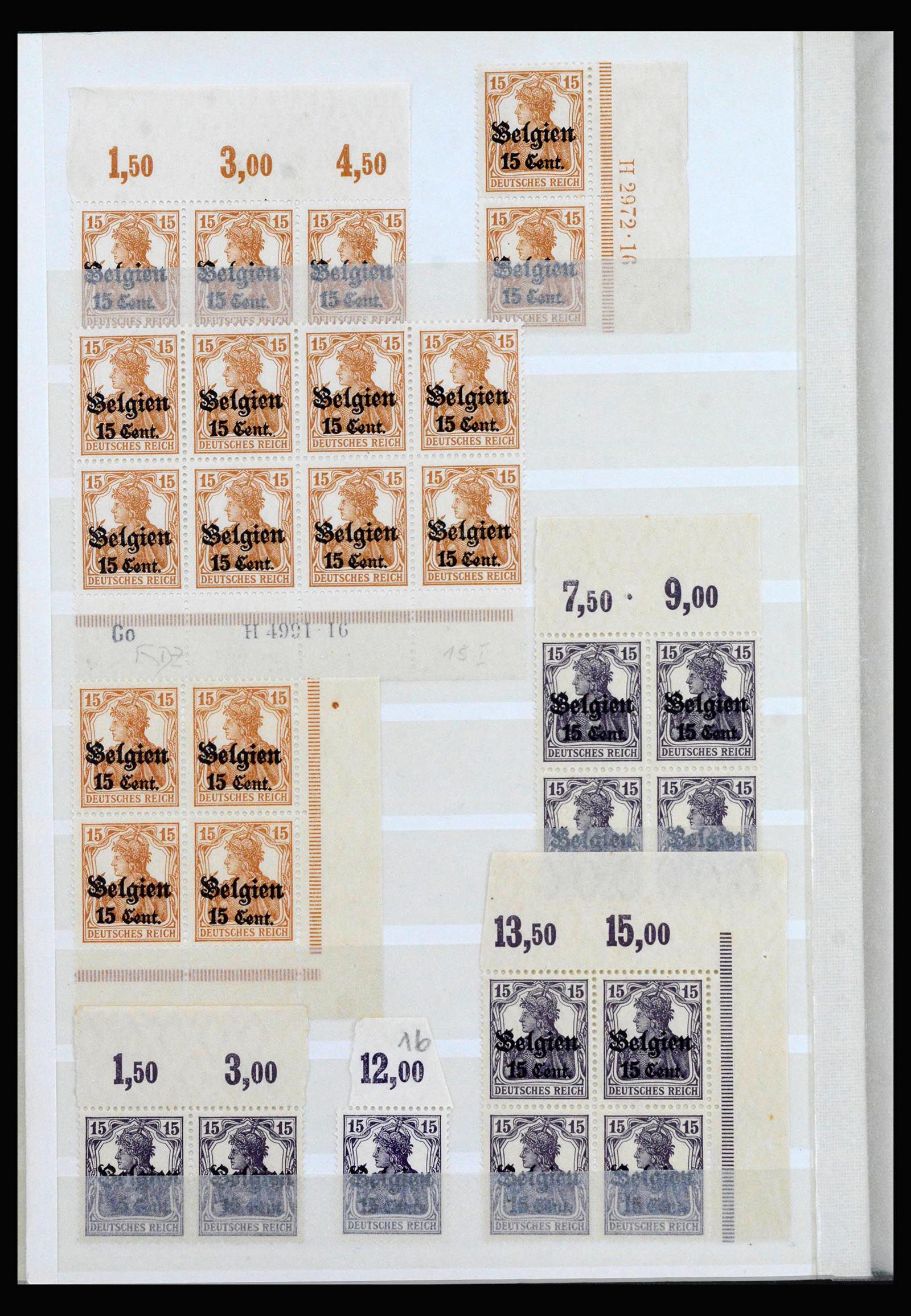 40162 0013 - Postzegelverzameling 40162 Duitse bezetting in België 1914-1916.