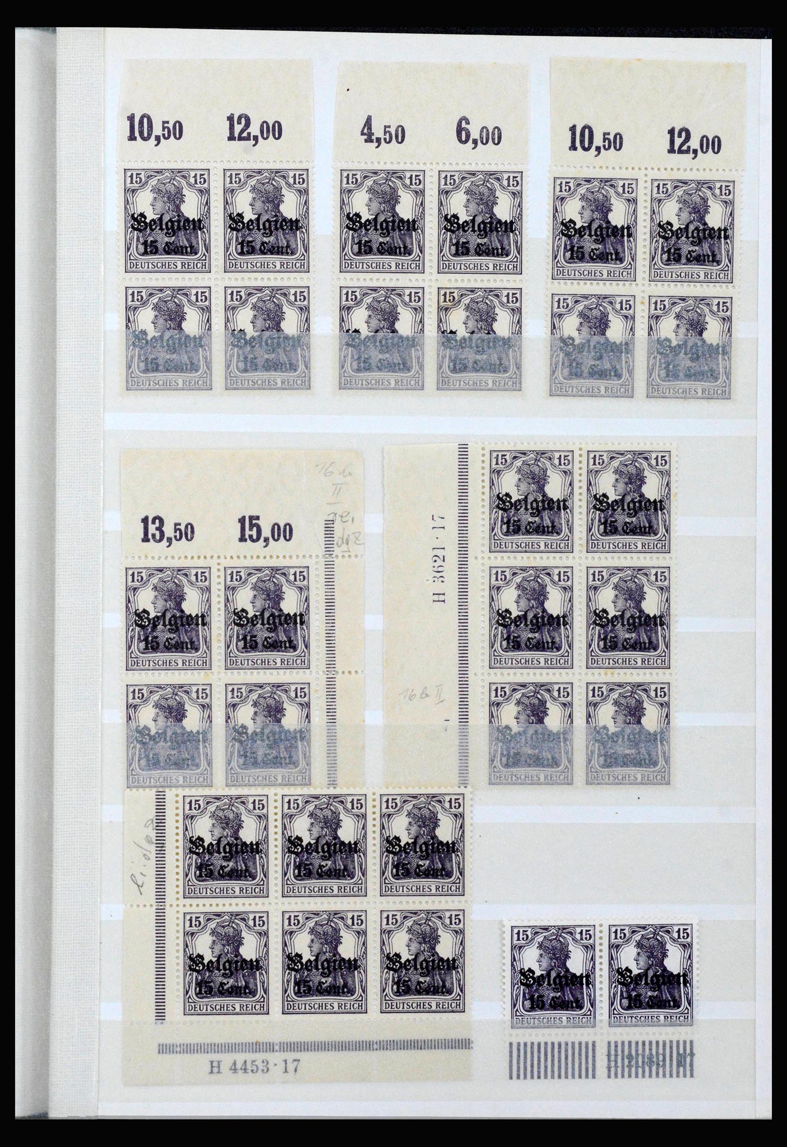 40162 0014 - Postzegelverzameling 40162 Duitse bezetting in België 1914-1916.