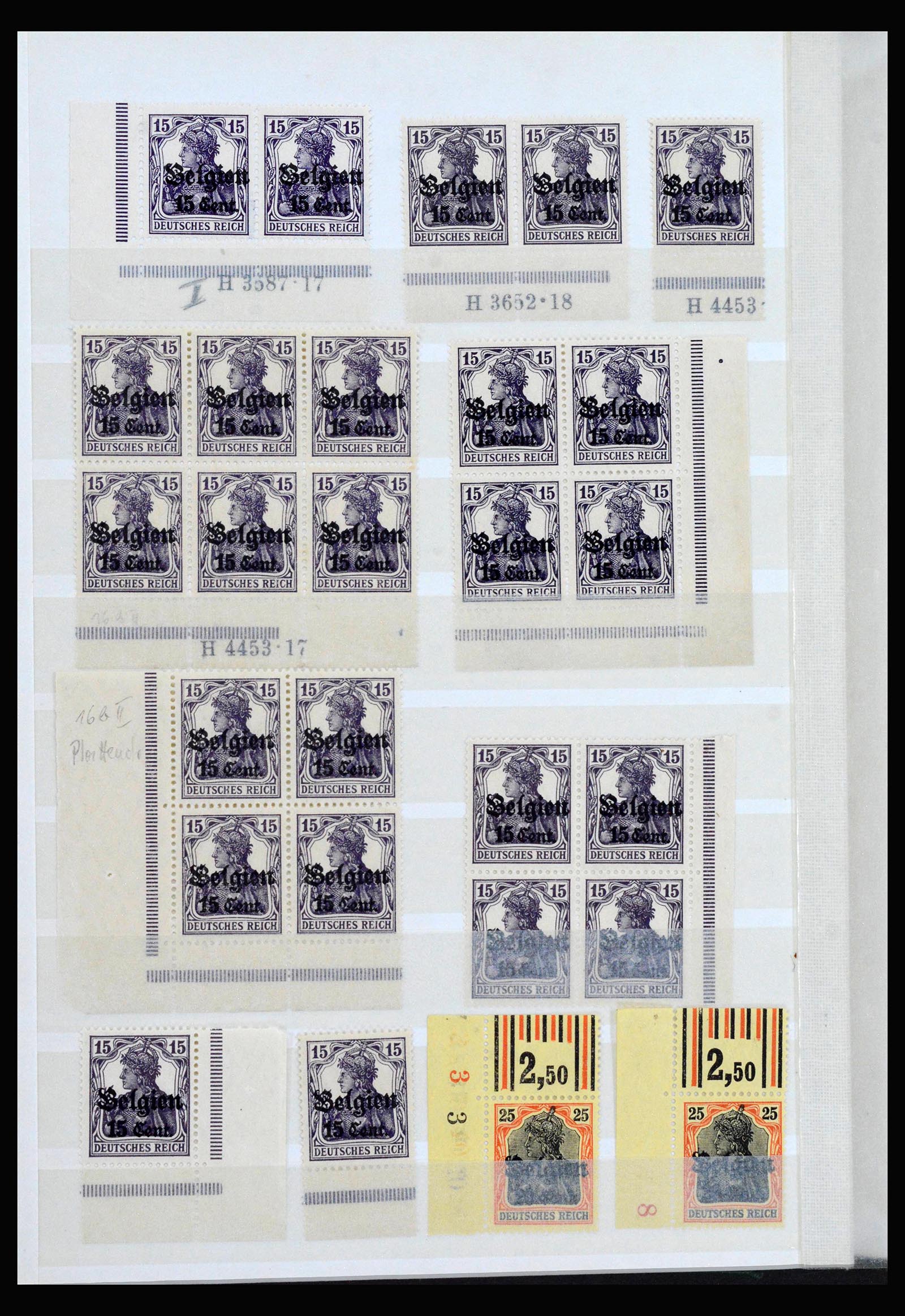 40162 0015 - Postzegelverzameling 40162 Duitse bezetting in België 1914-1916.
