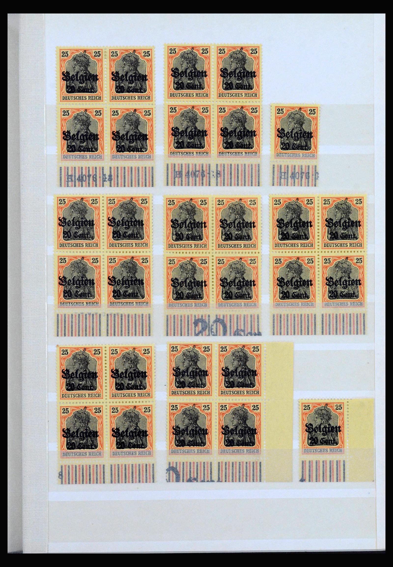 40162 0018 - Postzegelverzameling 40162 Duitse bezetting in België 1914-1916.