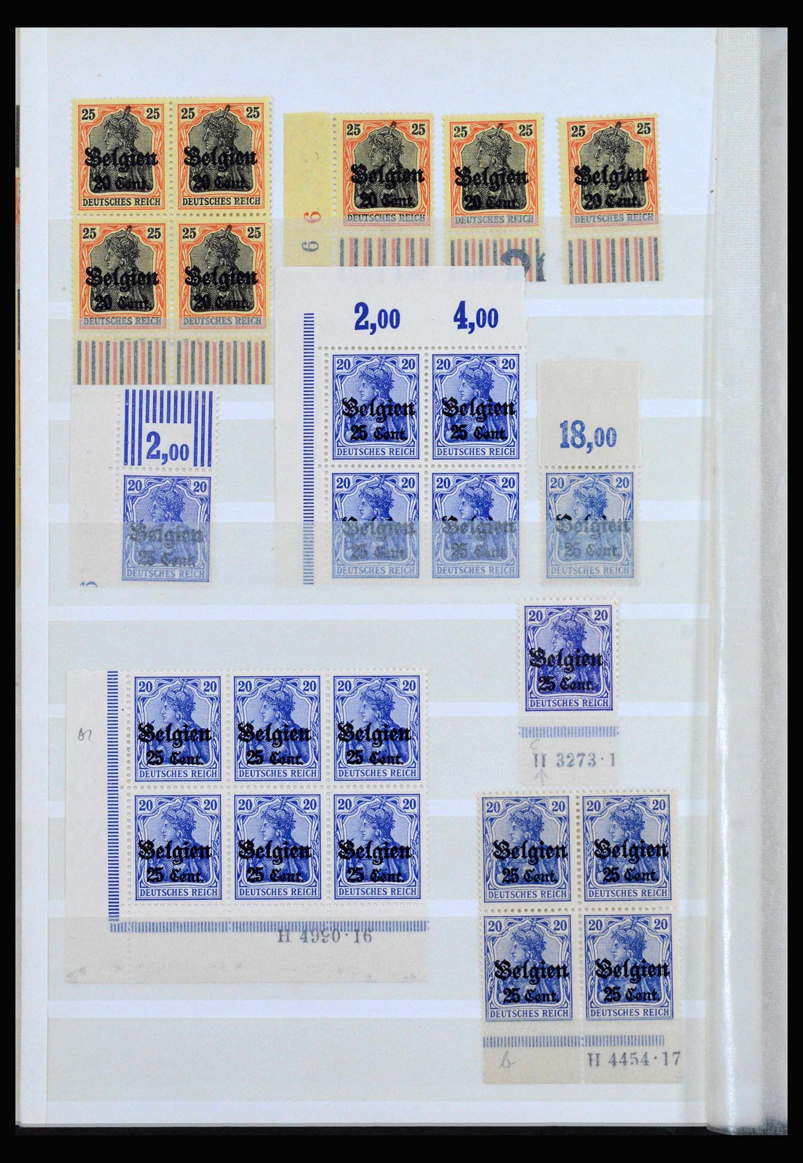 40162 0019 - Postzegelverzameling 40162 Duitse bezetting in België 1914-1916.