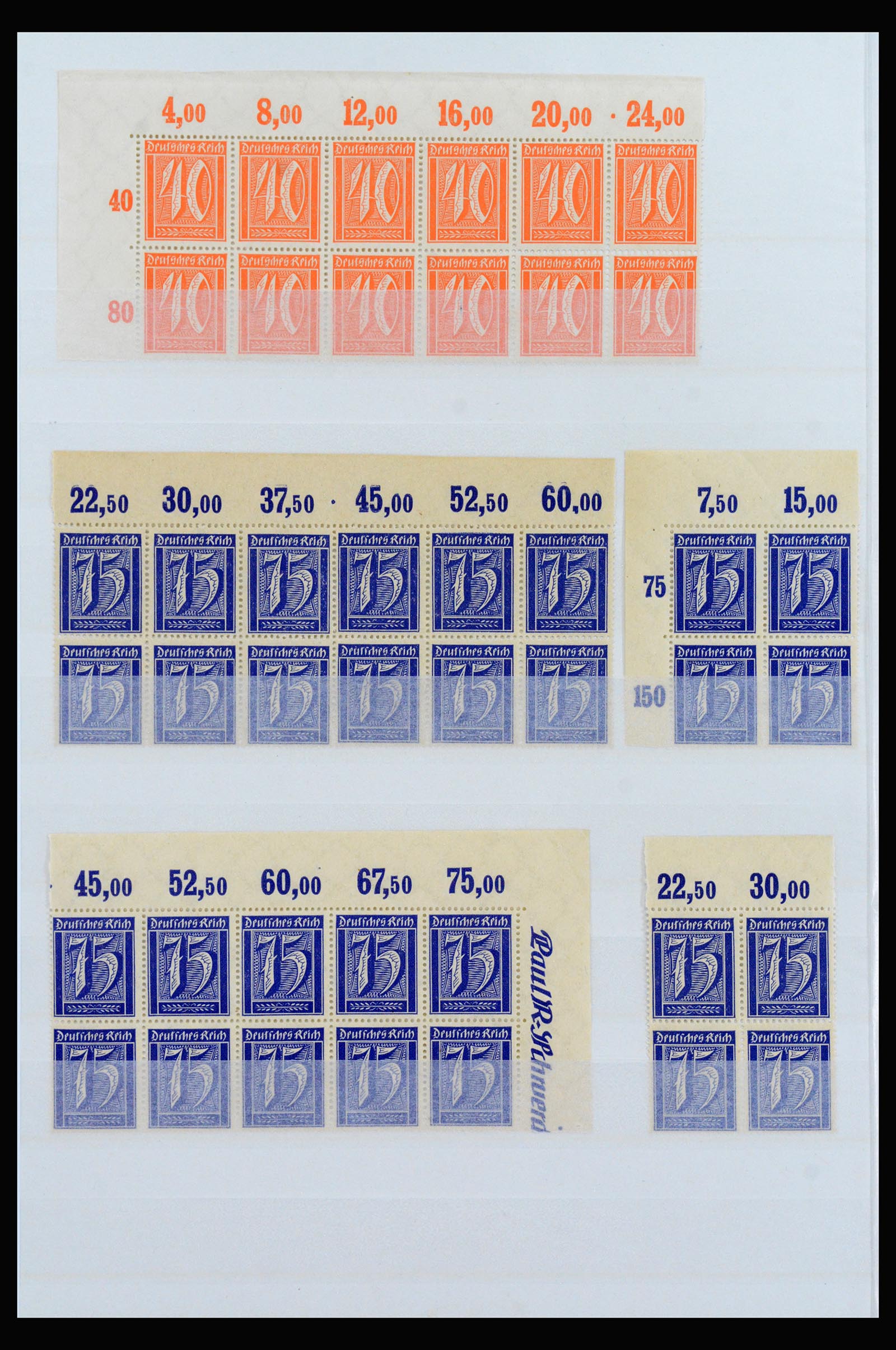 40163 0004 - Postzegelverzameling 40163 Duitse Rijk postfris infla periode.