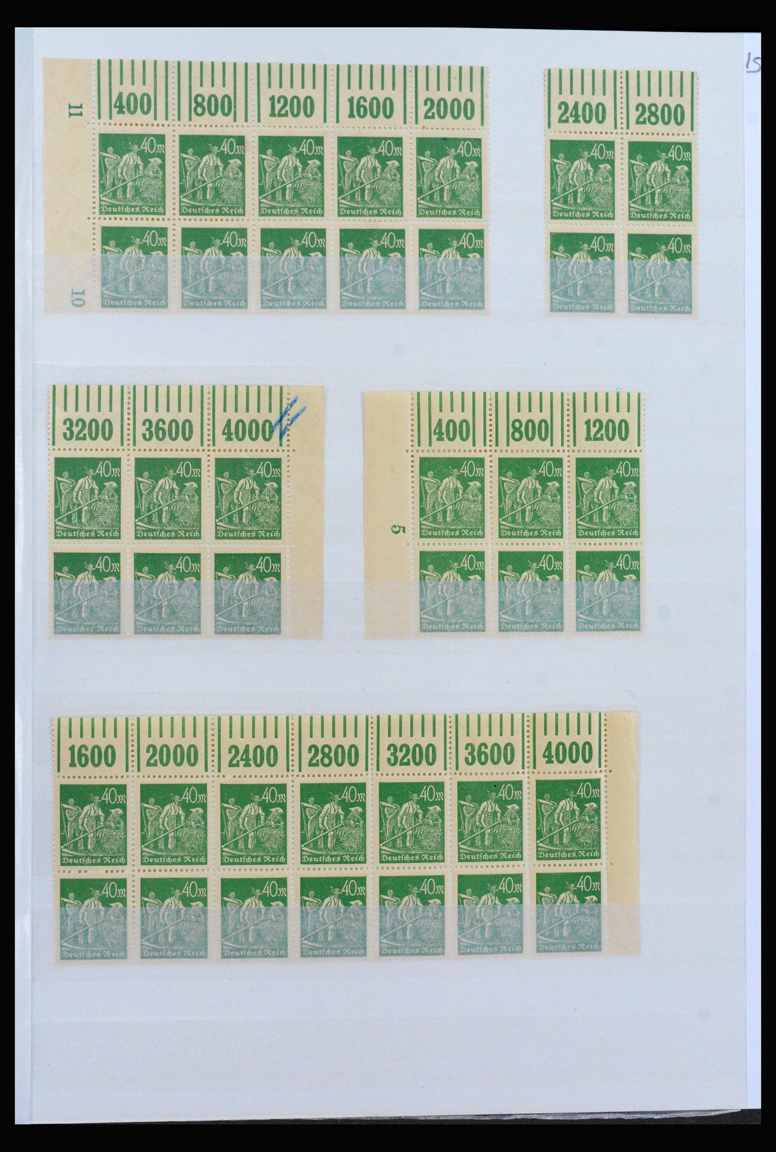 40163 0015 - Postzegelverzameling 40163 Duitse Rijk postfris infla periode.
