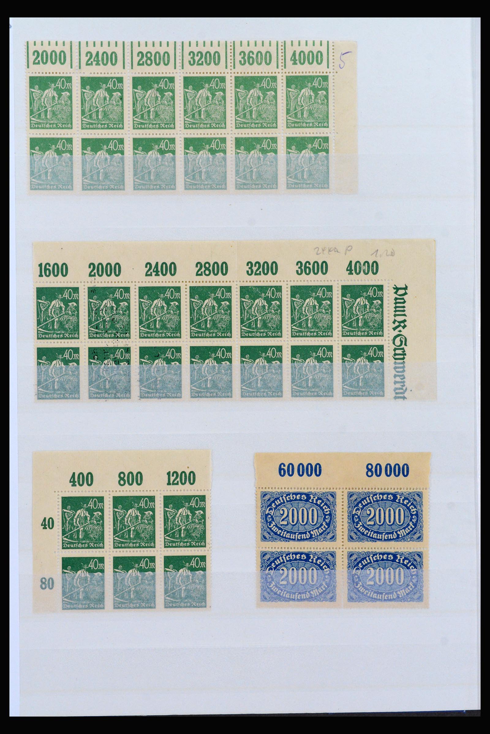 40163 0016 - Postzegelverzameling 40163 Duitse Rijk postfris infla periode.