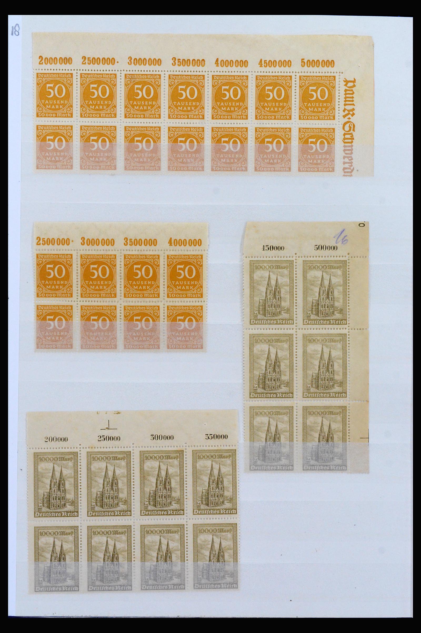 40163 0018 - Postzegelverzameling 40163 Duitse Rijk postfris infla periode.