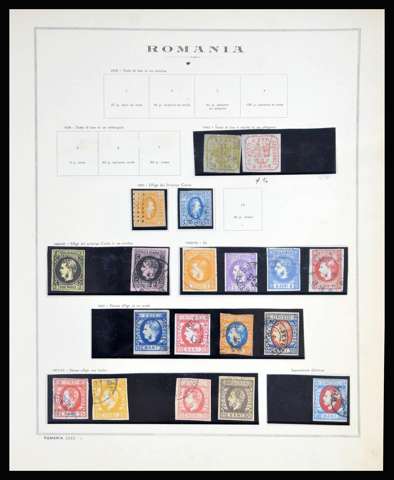 40164 0001 - Postzegelverzameling 40164 Roemenië 1862-1969.