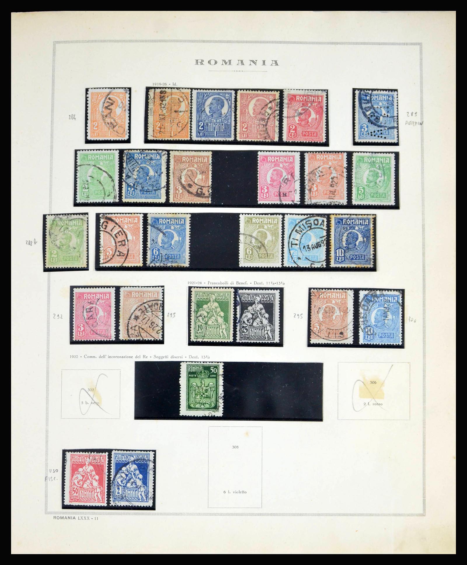 40164 0013 - Postzegelverzameling 40164 Roemenië 1862-1969.