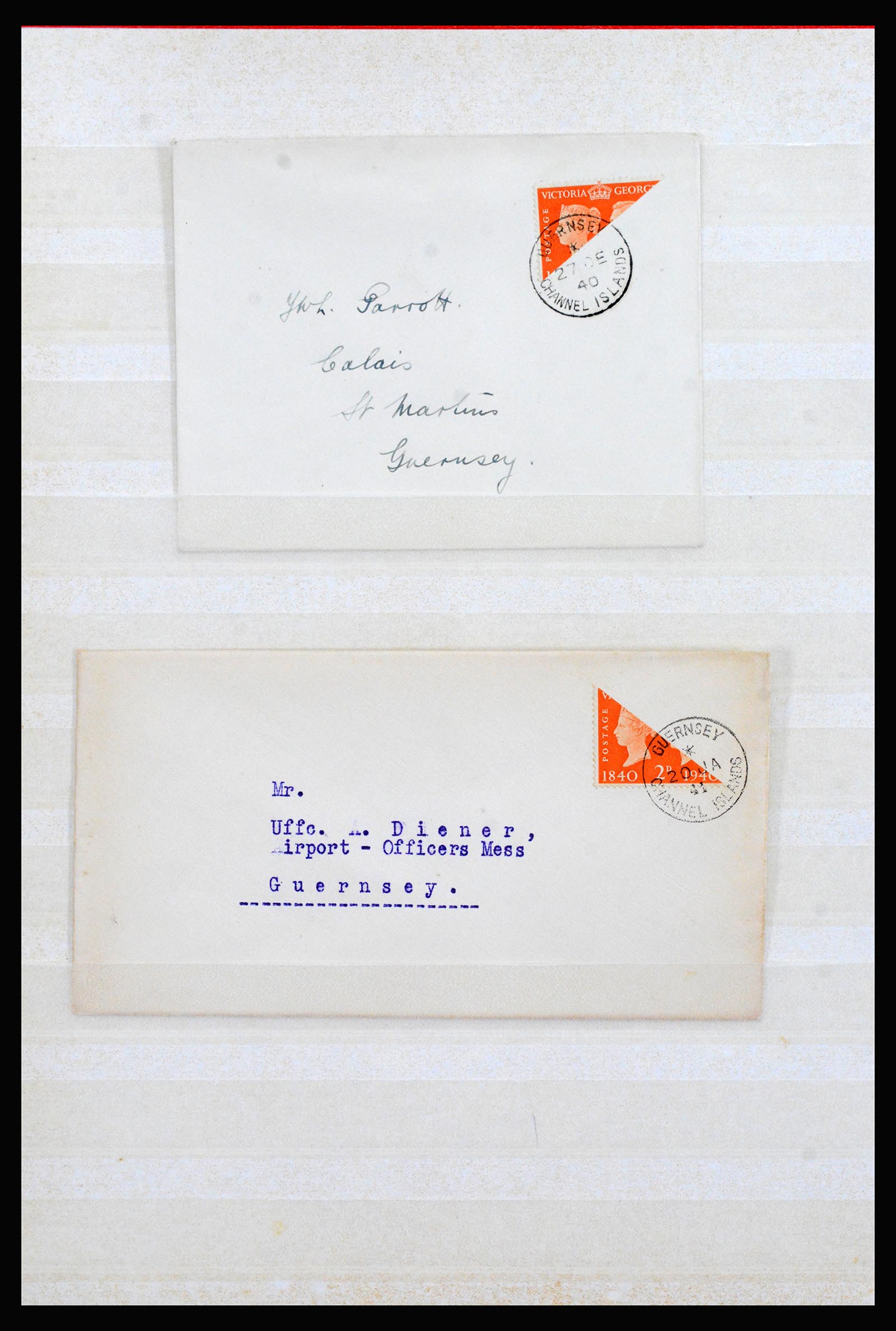 40167 0002 - Postzegelverzameling 40167 Guernsey en Jersey 1941-1942.