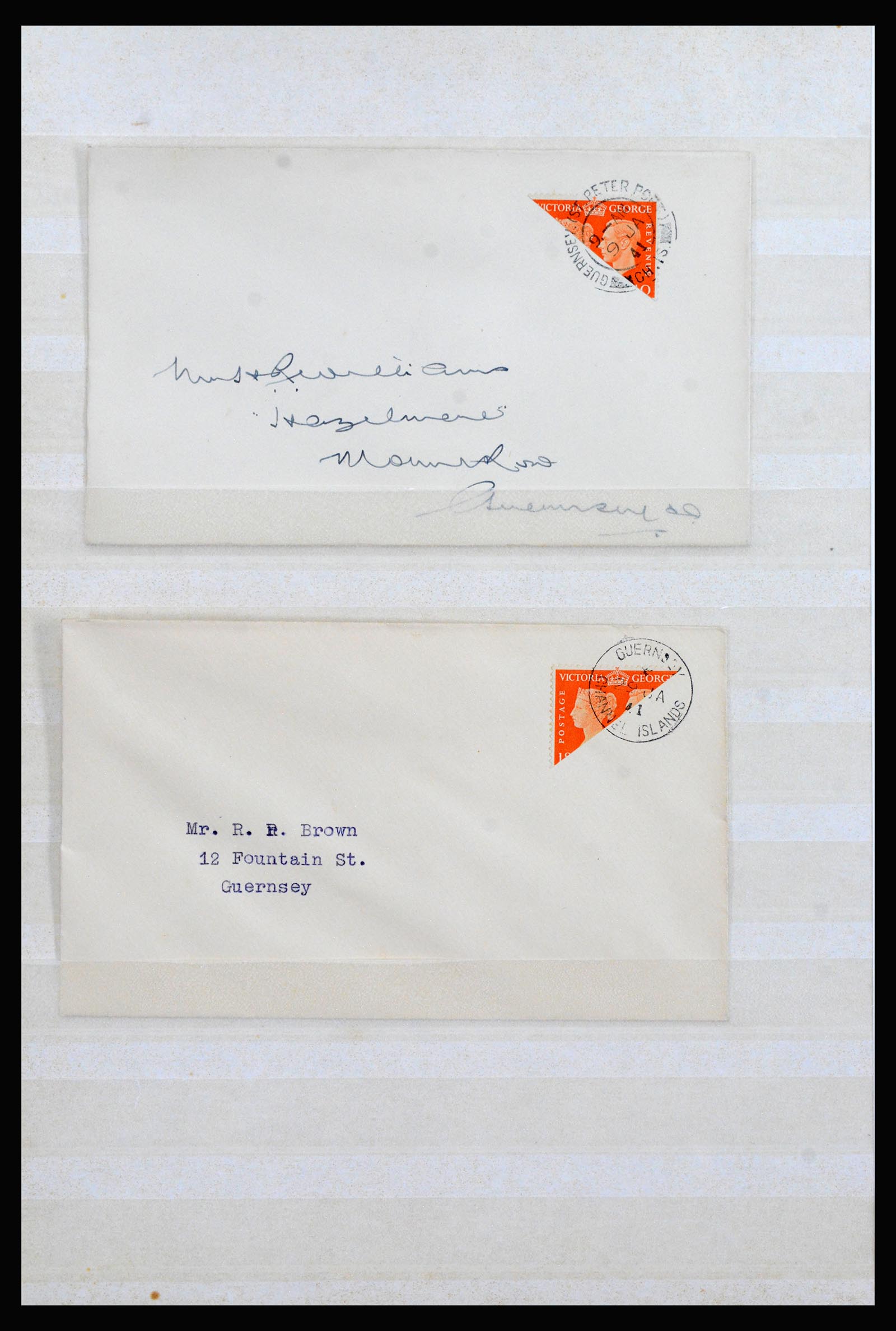 40167 0004 - Postzegelverzameling 40167 Guernsey en Jersey 1941-1942.