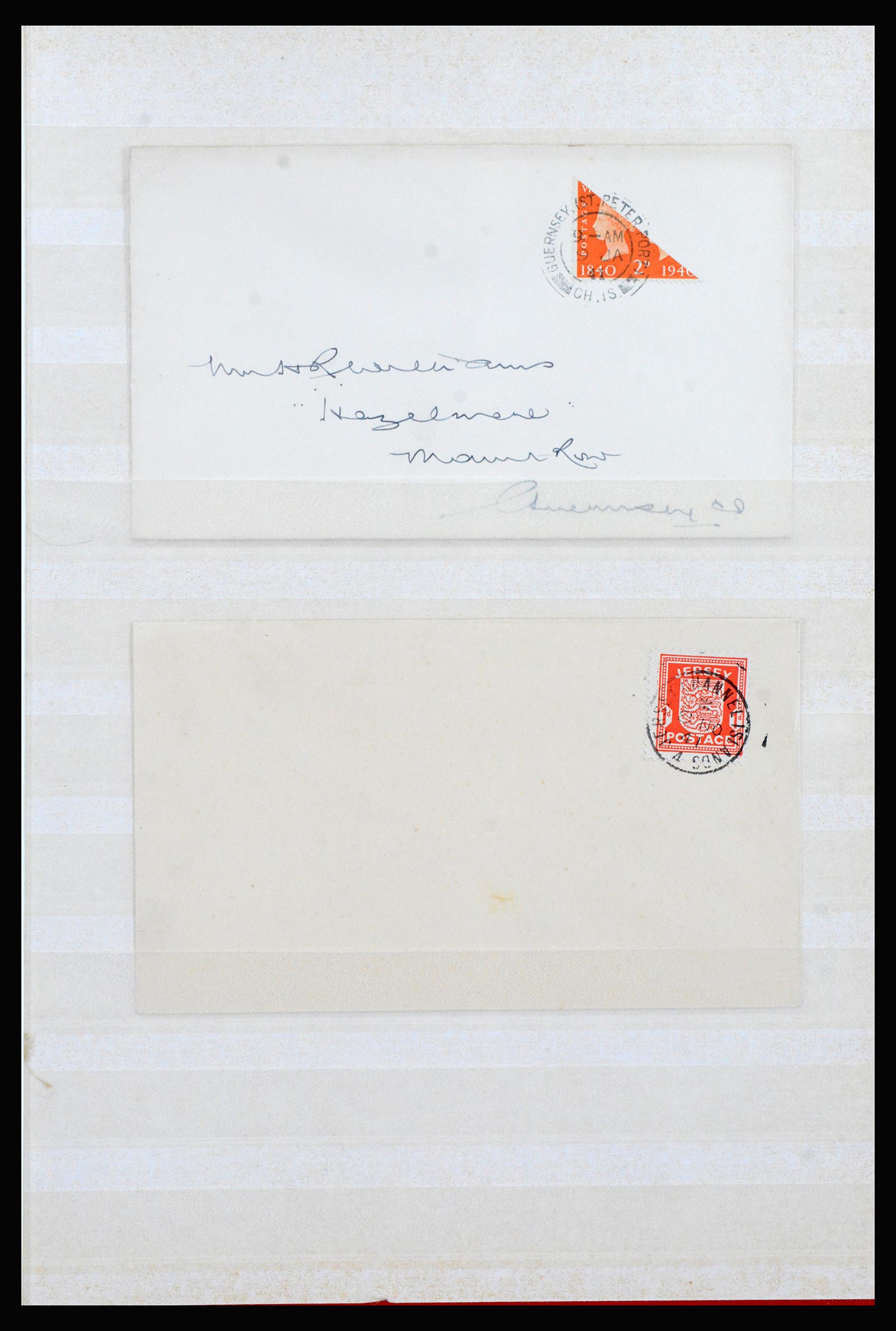 40167 0007 - Postzegelverzameling 40167 Guernsey en Jersey 1941-1942.