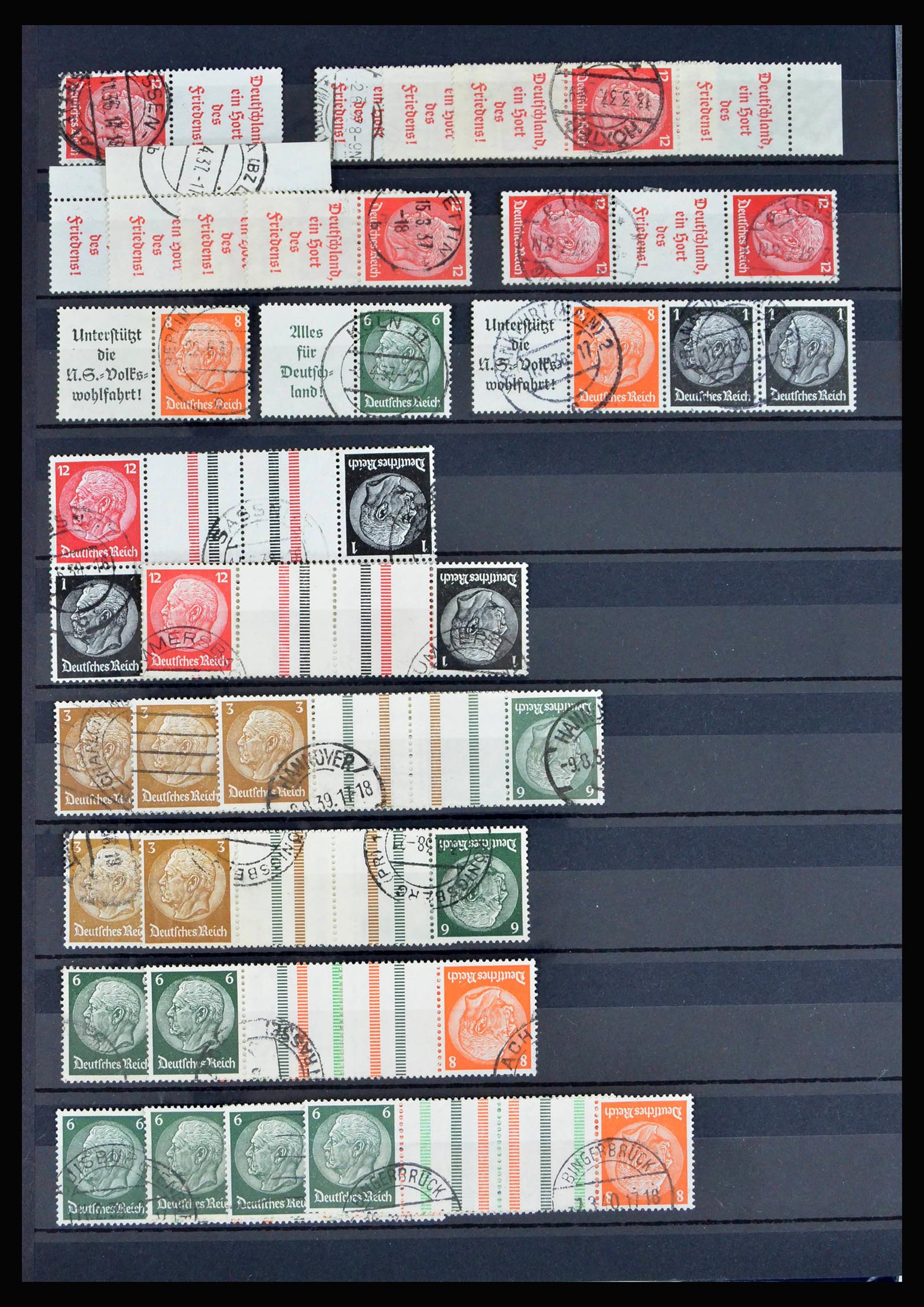 40169 0010 - Postzegelverzameling 40169 Duitse Rijk combinaties 1916-1941.