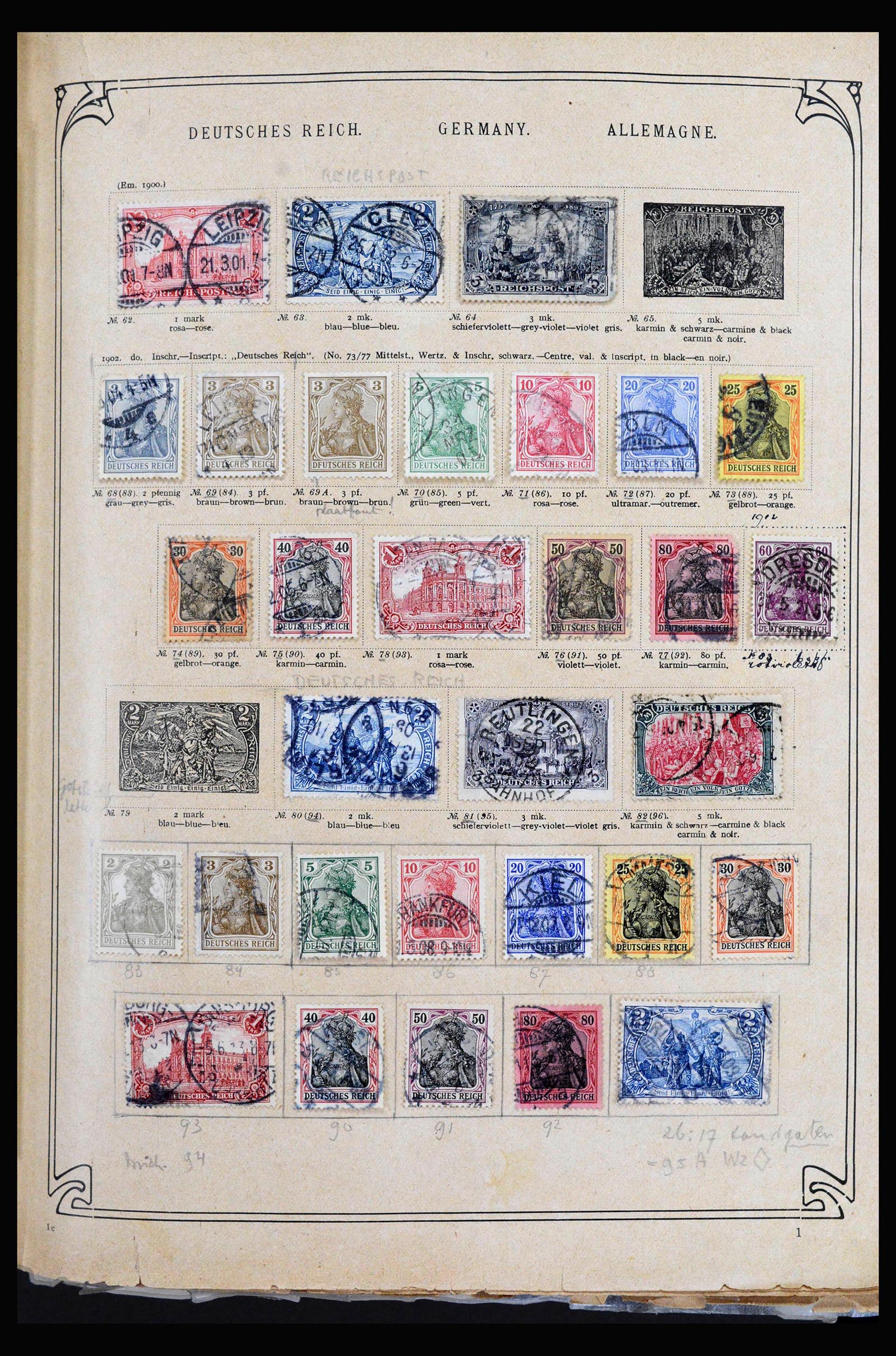 40180 0006 - Postzegelverzameling 40180 Wereld klassiek 1840-1910.