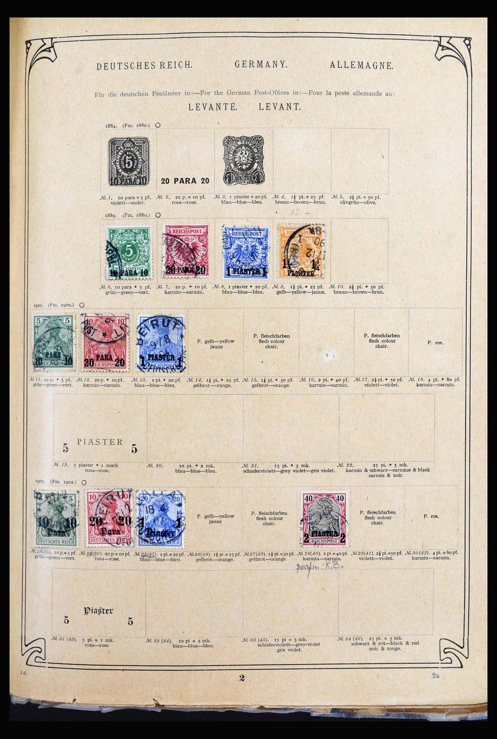 40180 0008 - Postzegelverzameling 40180 Wereld klassiek 1840-1910.