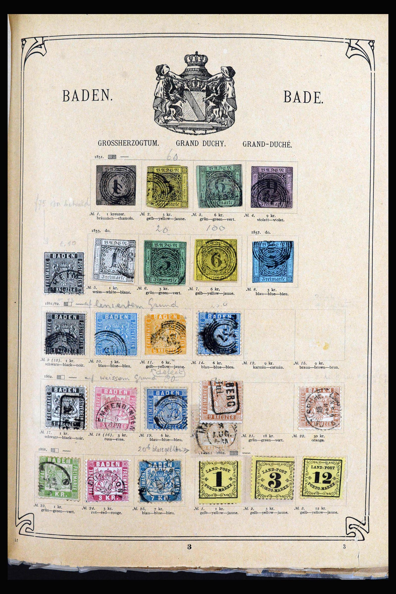 40180 0012 - Postzegelverzameling 40180 Wereld klassiek 1840-1910.