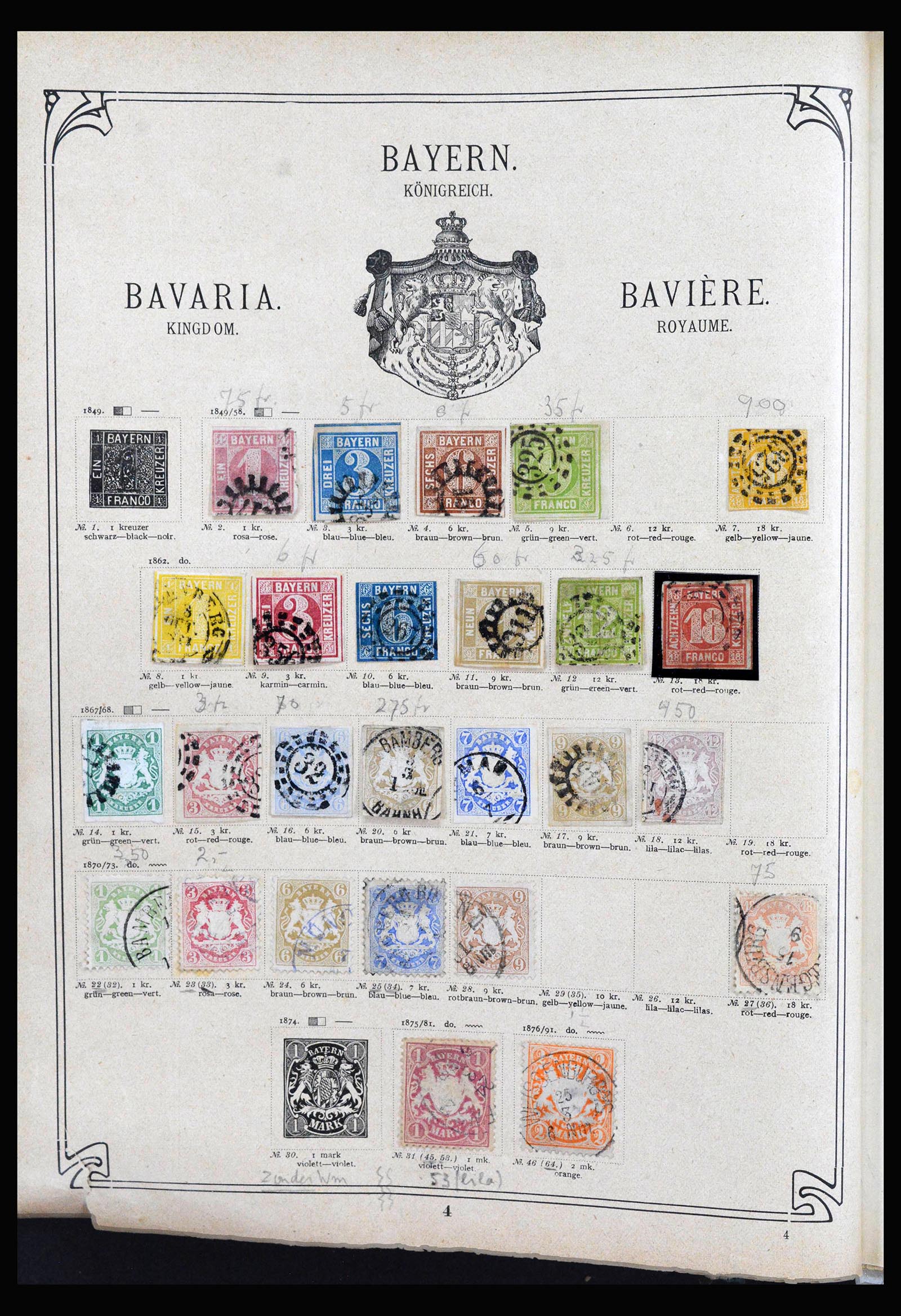 40180 0013 - Postzegelverzameling 40180 Wereld klassiek 1840-1910.
