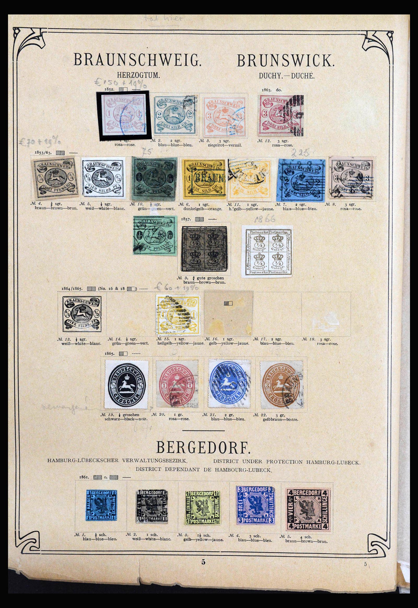 40180 0016 - Postzegelverzameling 40180 Wereld klassiek 1840-1910.