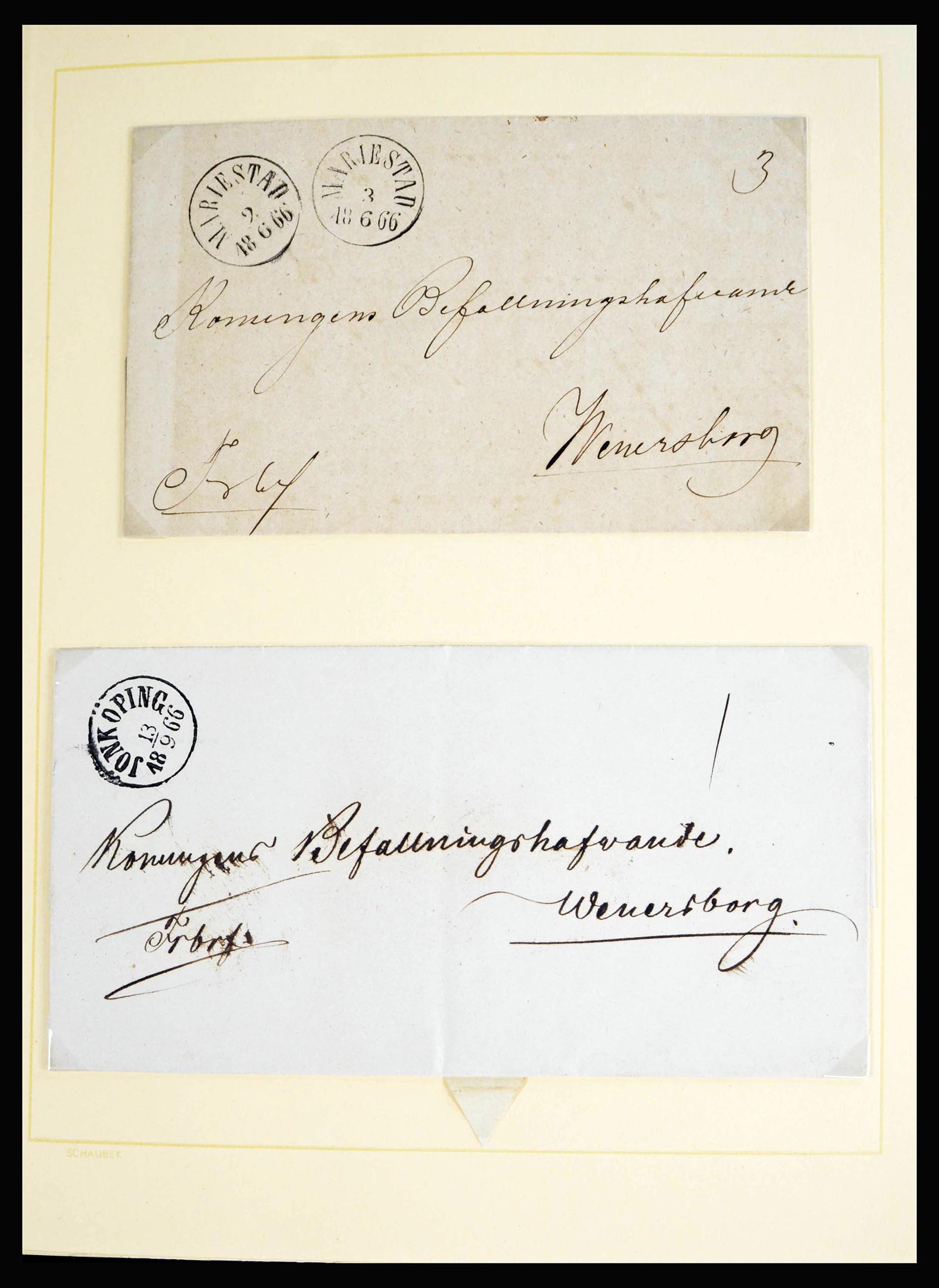 40181 0003 - Postzegelverzameling 40181 Zweden brieven 1826-1936.