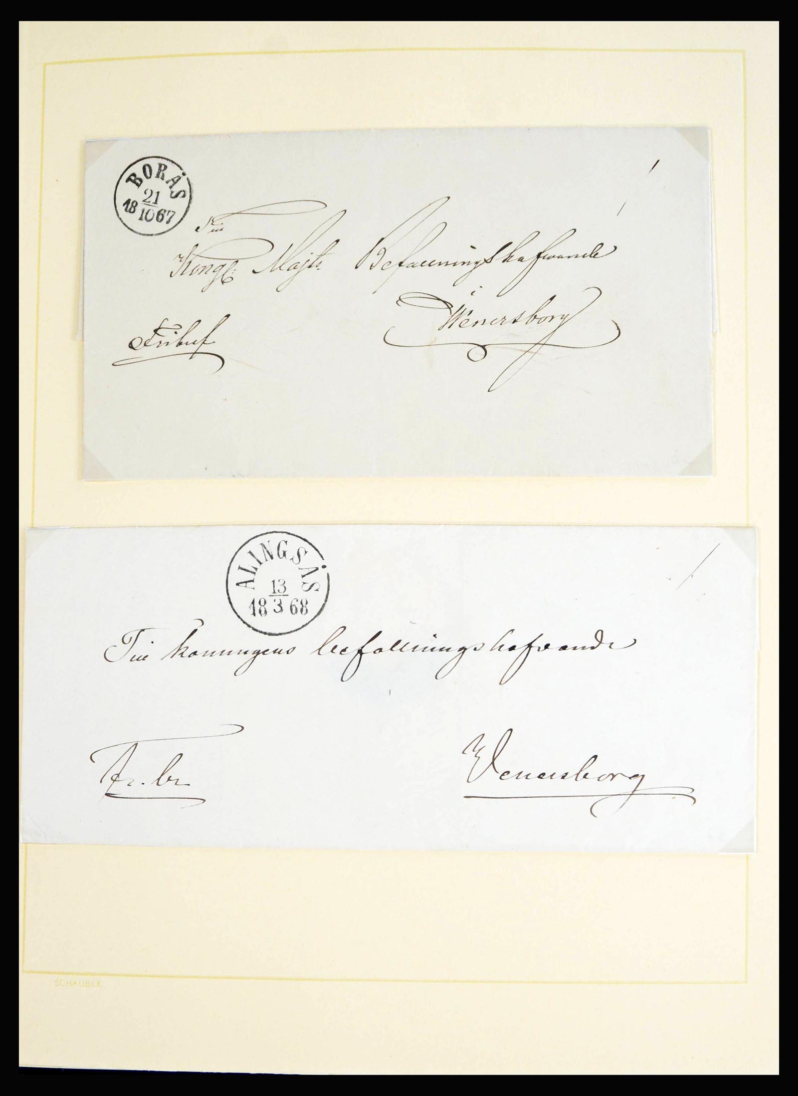 40181 0004 - Postzegelverzameling 40181 Zweden brieven 1826-1936.