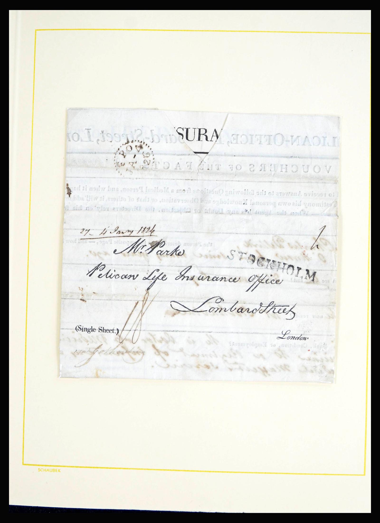 40181 0007 - Postzegelverzameling 40181 Zweden brieven 1826-1936.