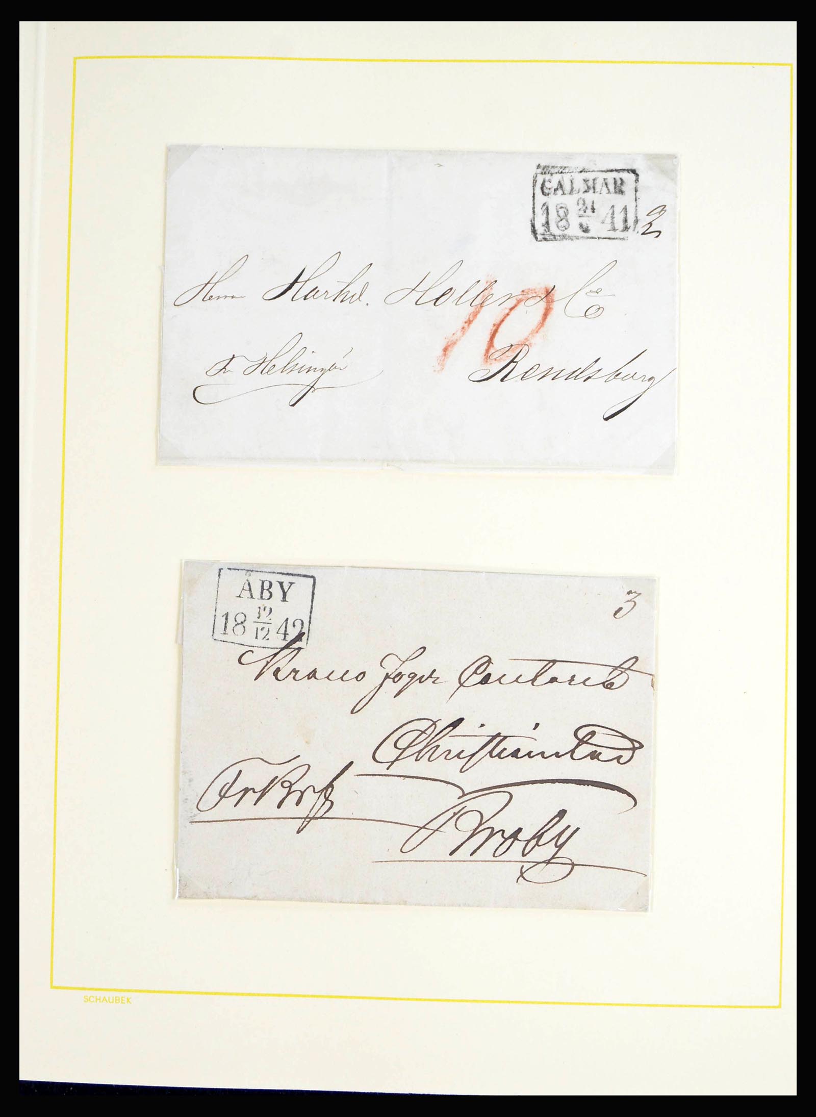 40181 0010 - Postzegelverzameling 40181 Zweden brieven 1826-1936.