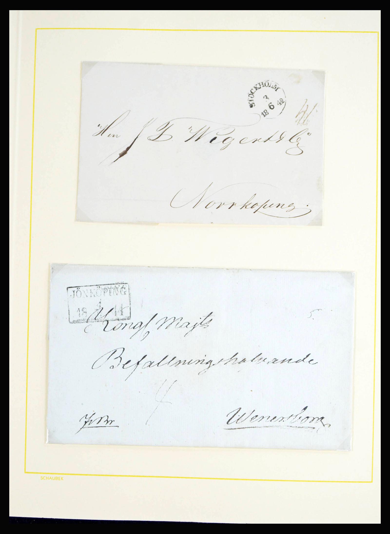 40181 0011 - Postzegelverzameling 40181 Zweden brieven 1826-1936.