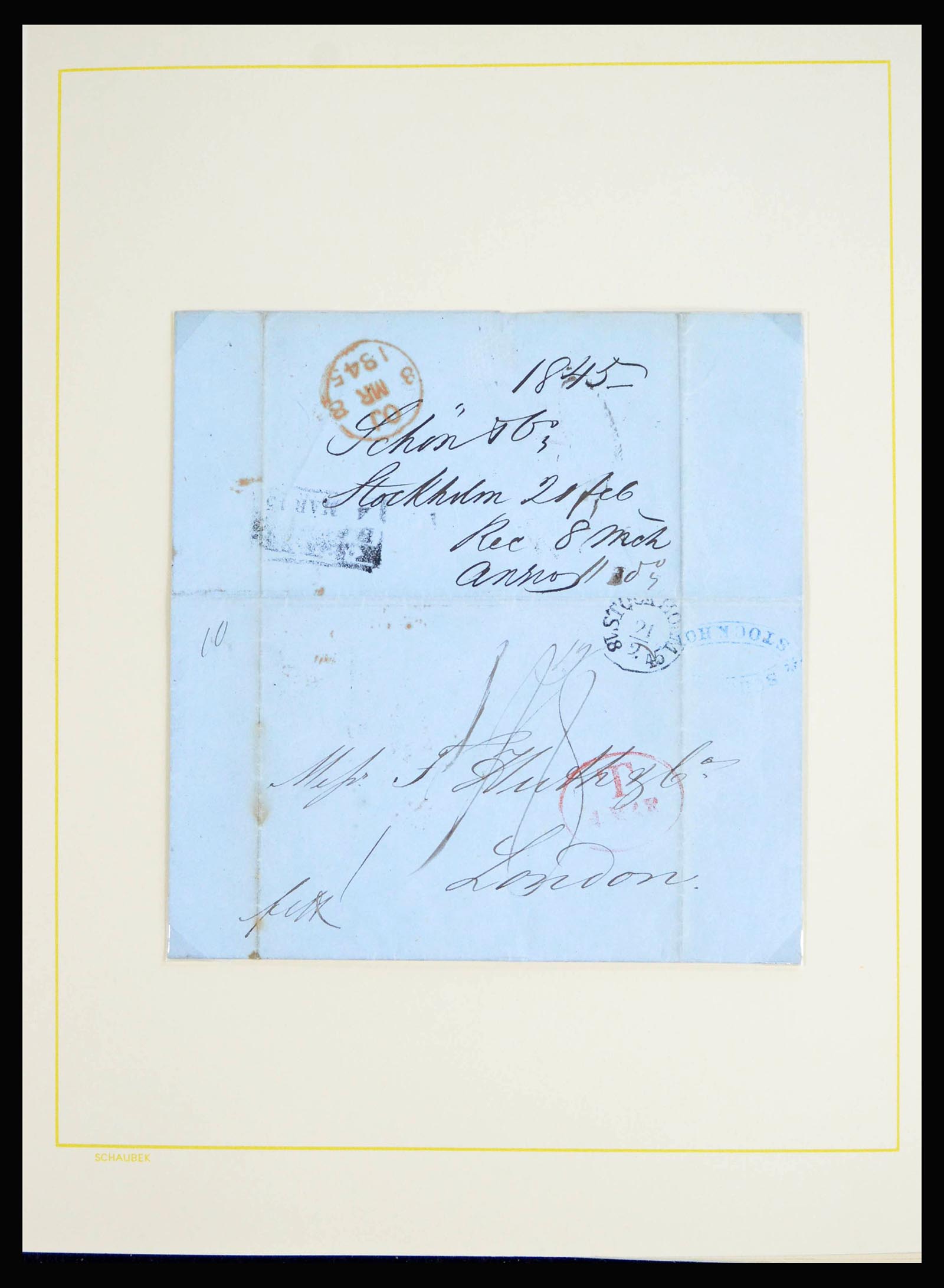 40181 0012 - Postzegelverzameling 40181 Zweden brieven 1826-1936.