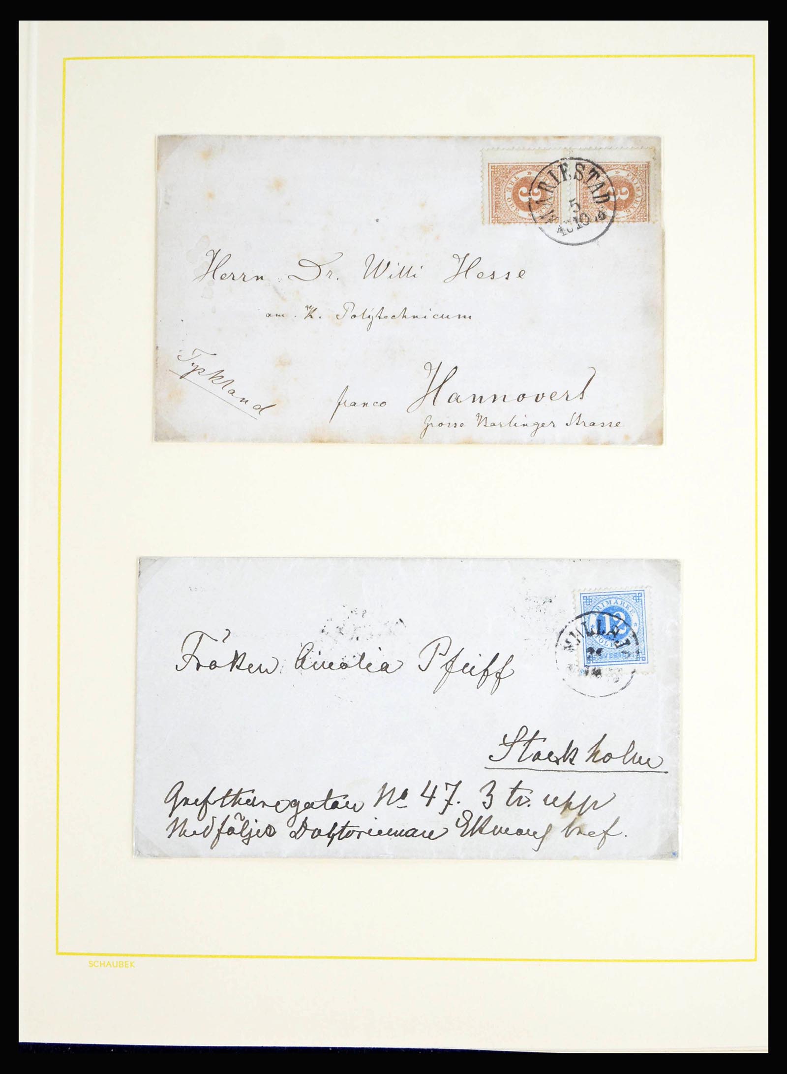 40181 0014 - Postzegelverzameling 40181 Zweden brieven 1826-1936.