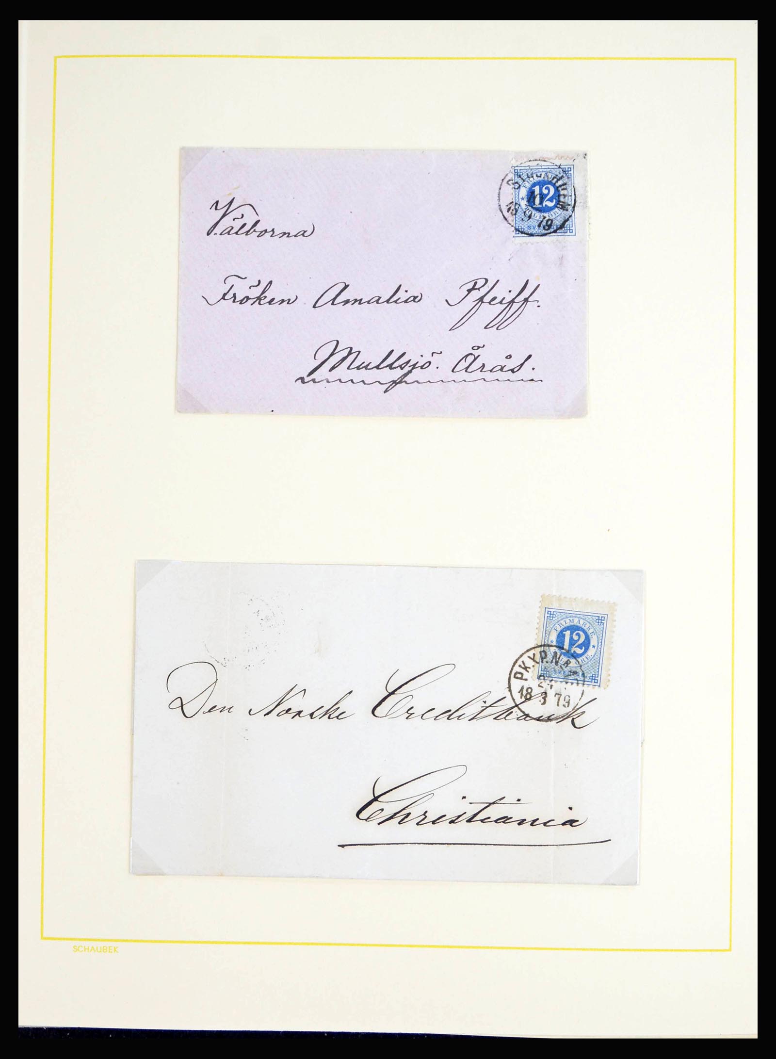 40181 0015 - Postzegelverzameling 40181 Zweden brieven 1826-1936.