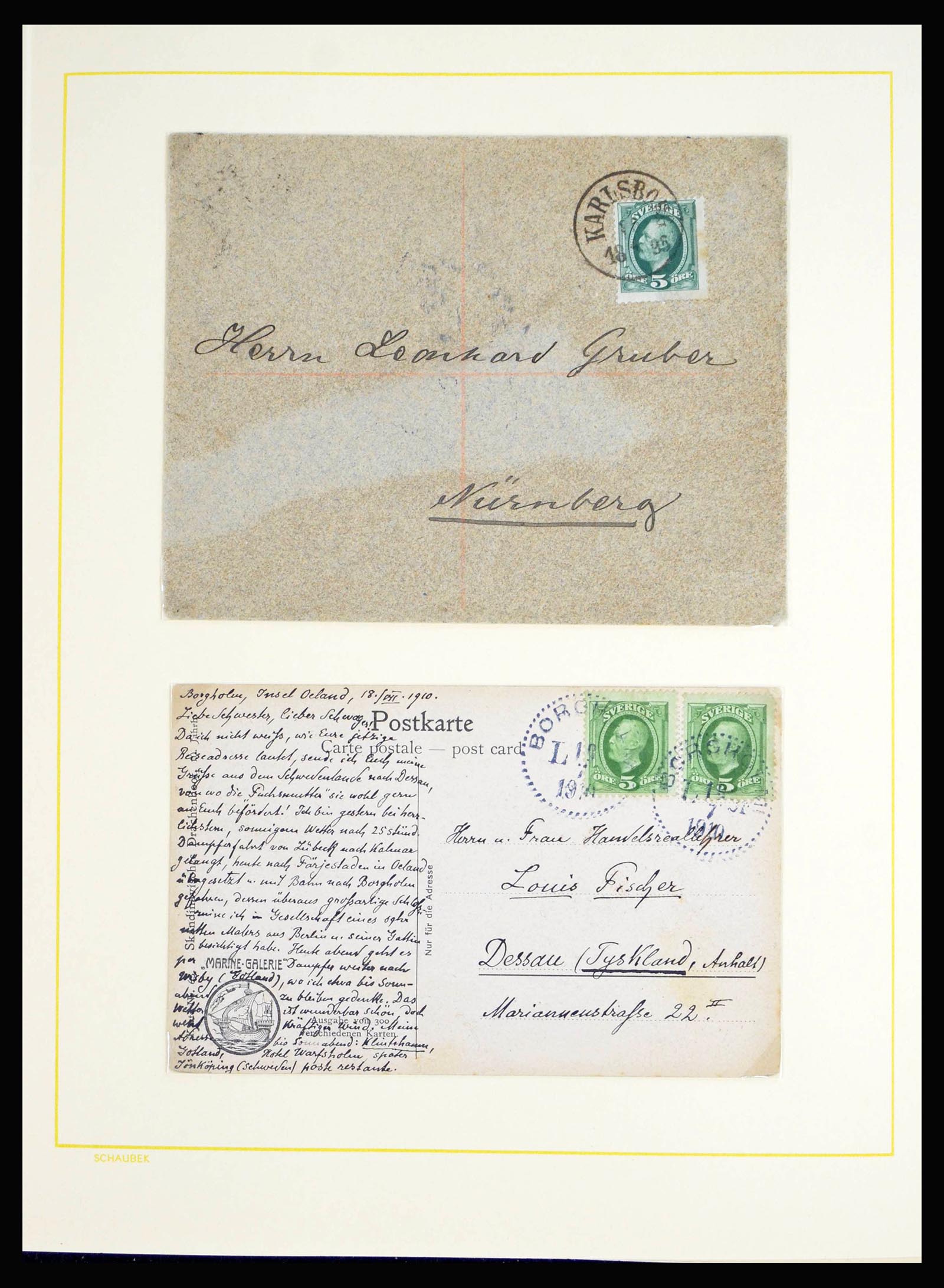 40181 0017 - Postzegelverzameling 40181 Zweden brieven 1826-1936.