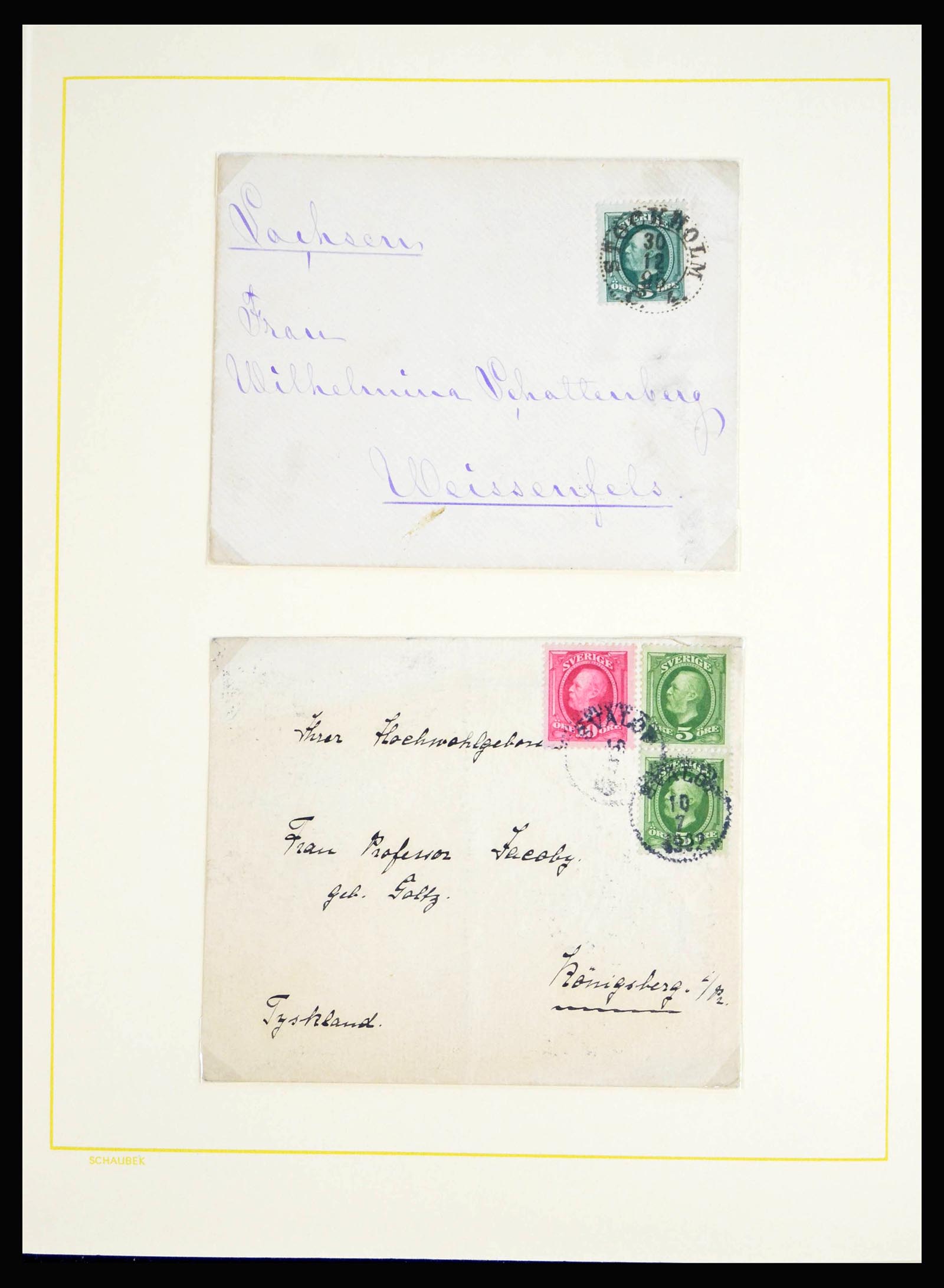 40181 0019 - Postzegelverzameling 40181 Zweden brieven 1826-1936.