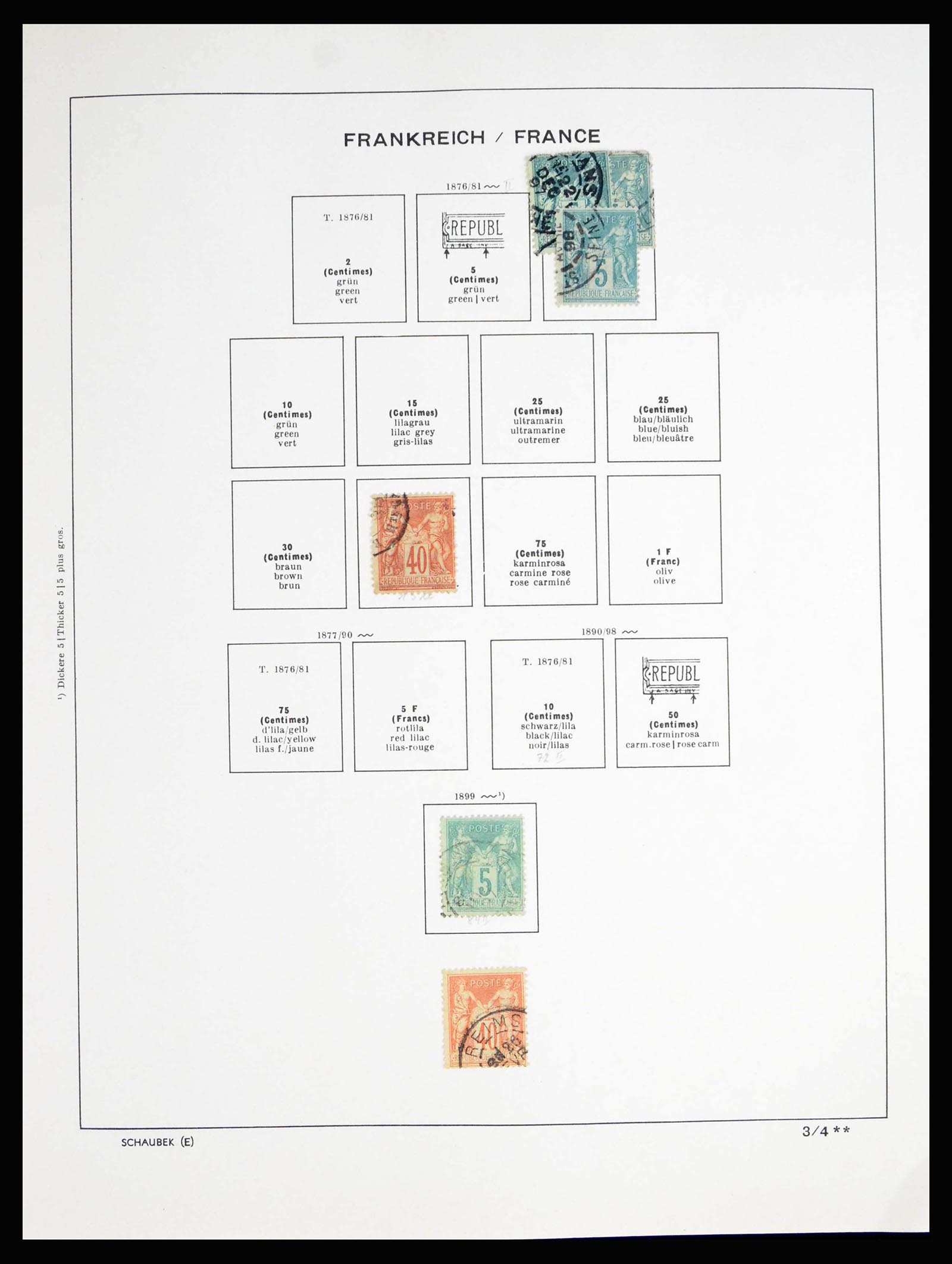 40182 0005 - Postzegelverzameling 40182 Frankrijk 1849-1980.